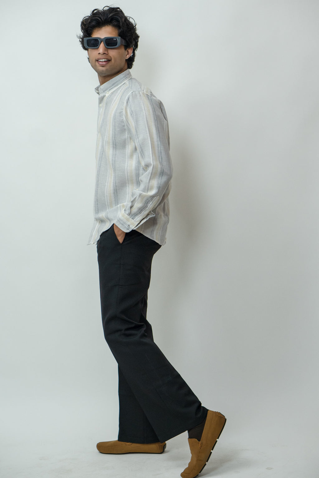 Dredge Off White Stripe Shirt Dredge