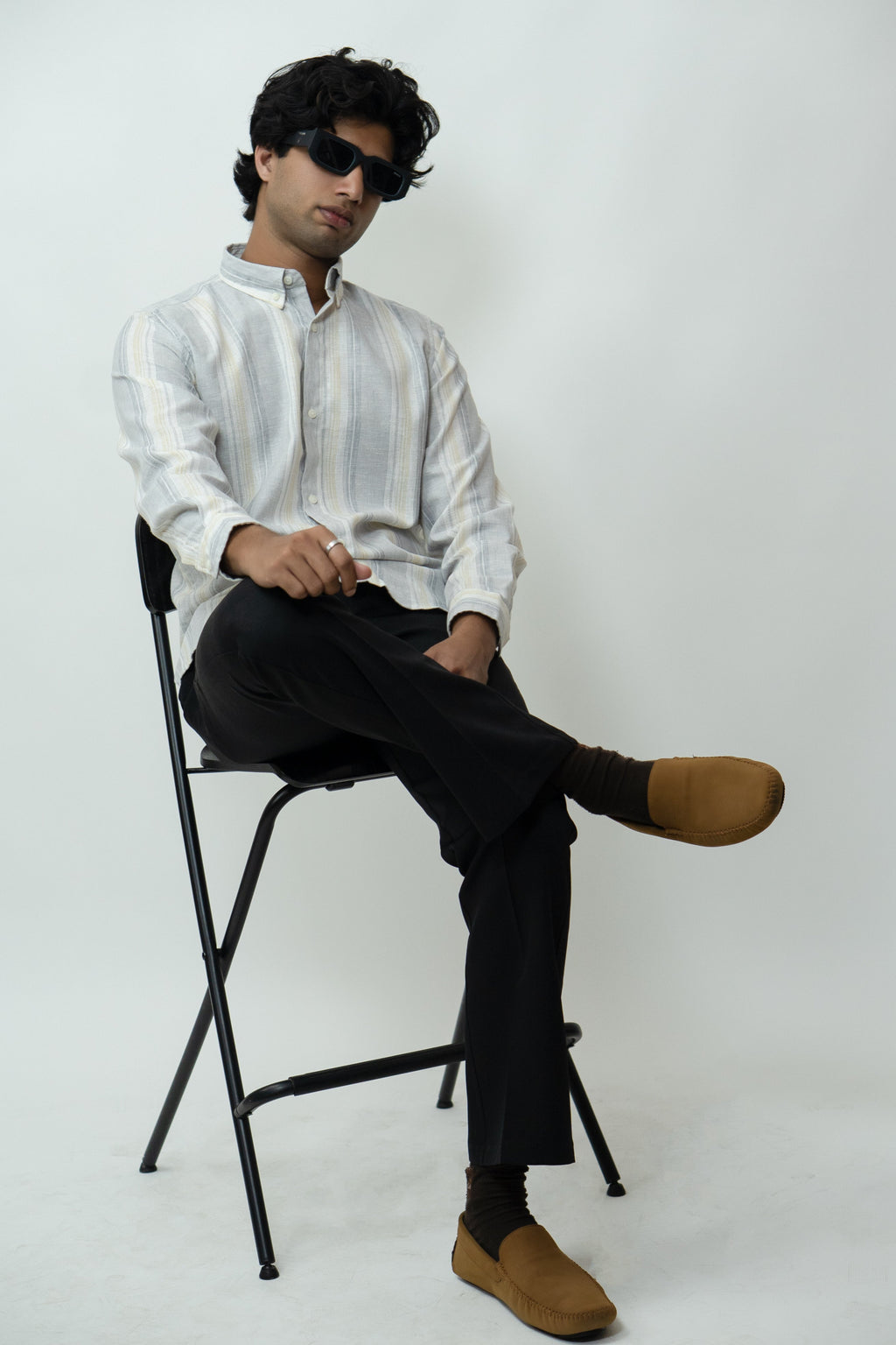 Dredge Off White Stripe Shirt Dredge