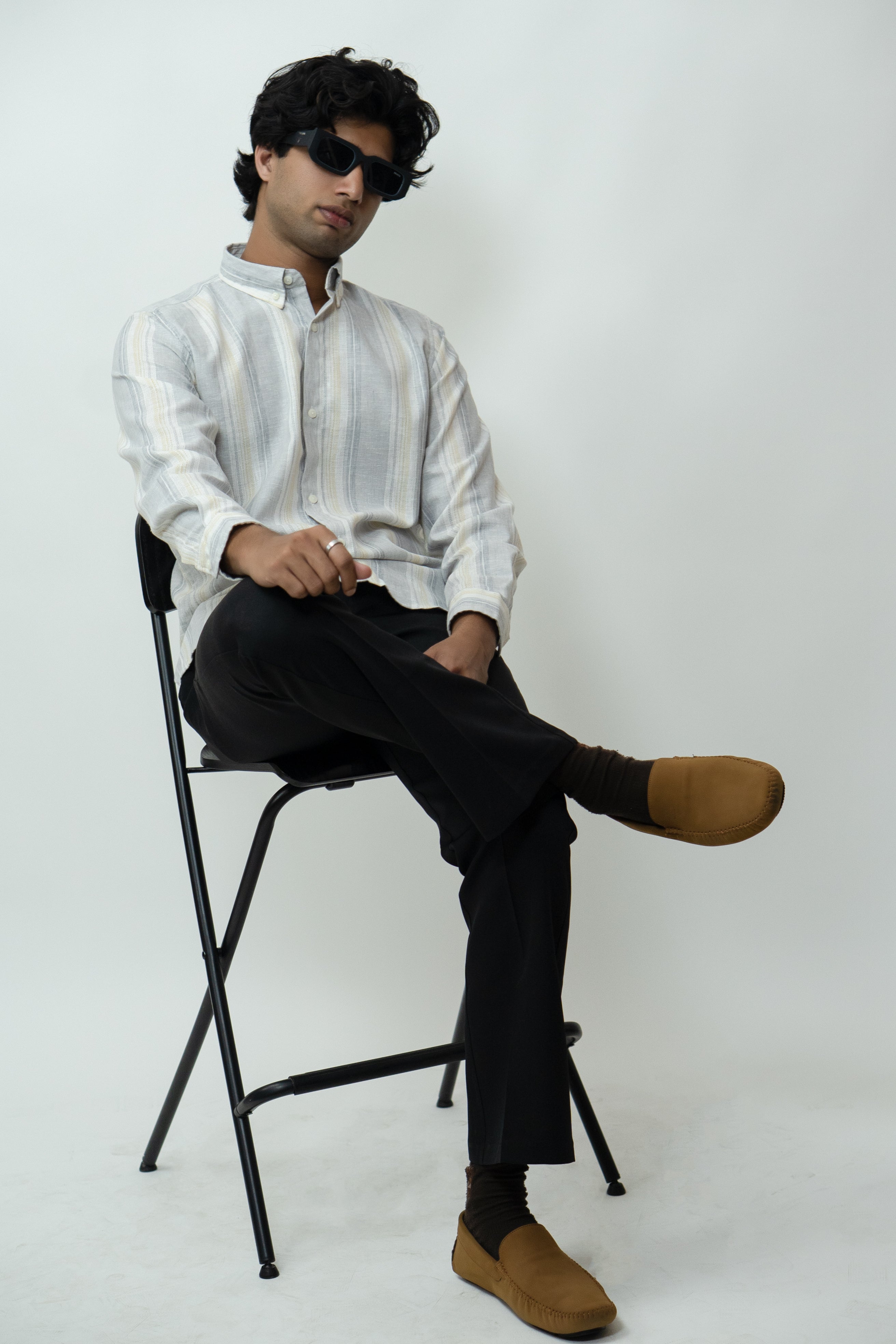 Dredge Off White Stripe Shirt Dredge