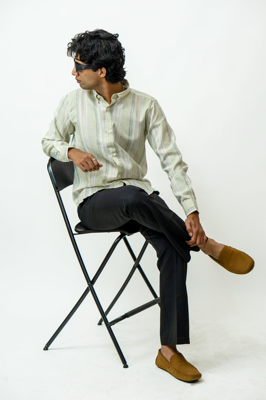 Dredge Cream Stripe Shirt Dredge