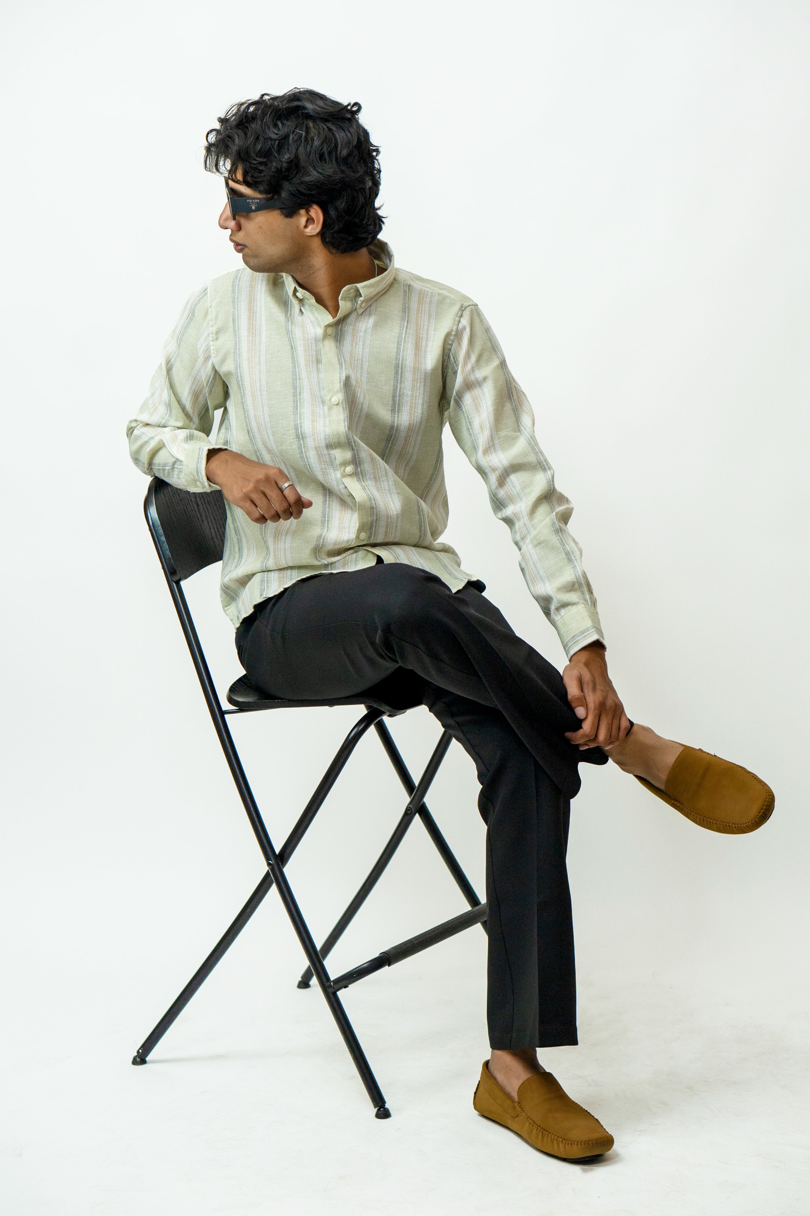 Dredge Cream Stripe Shirt Dredge