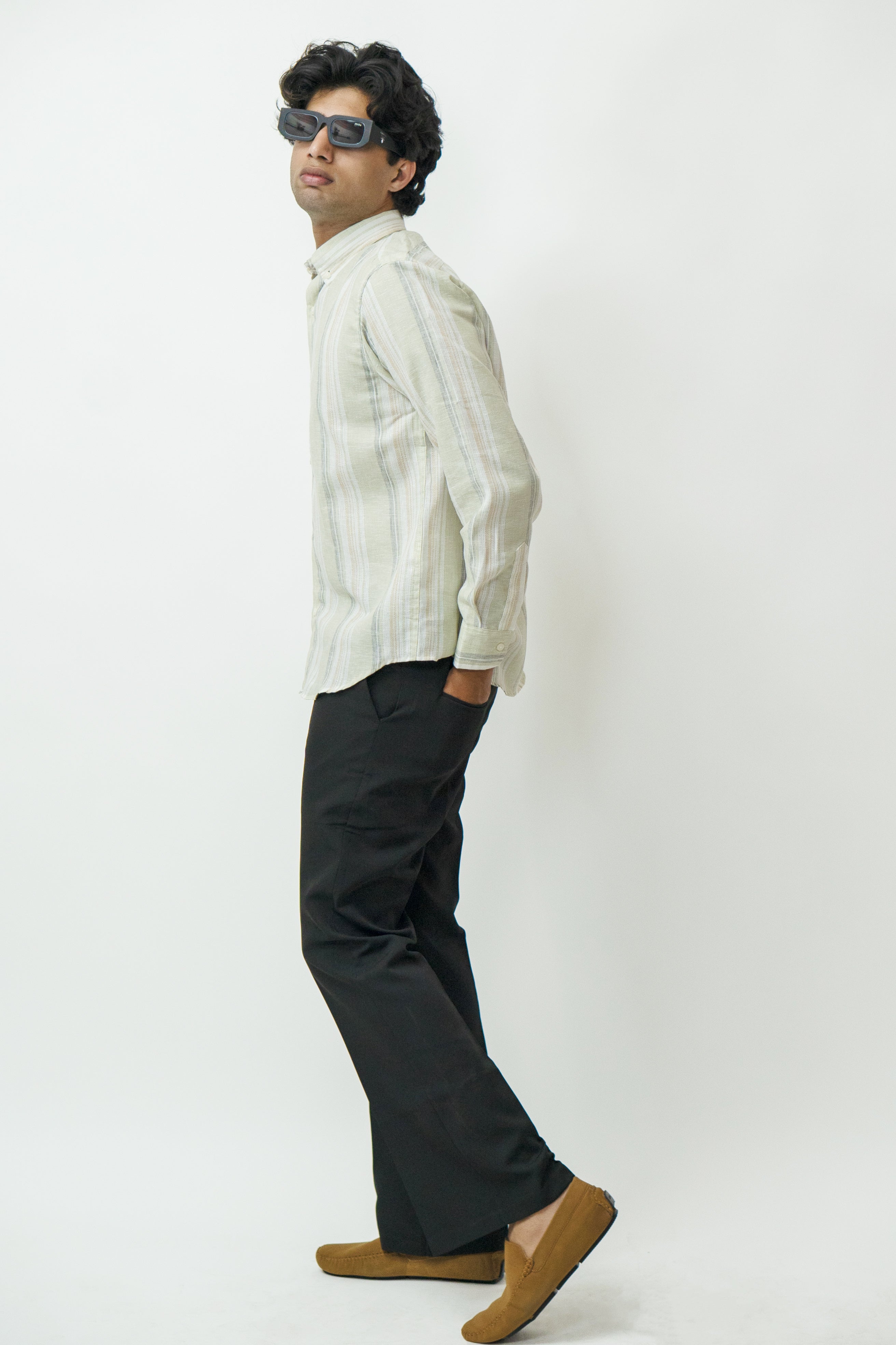 Dredge Cream Stripe Shirt Dredge