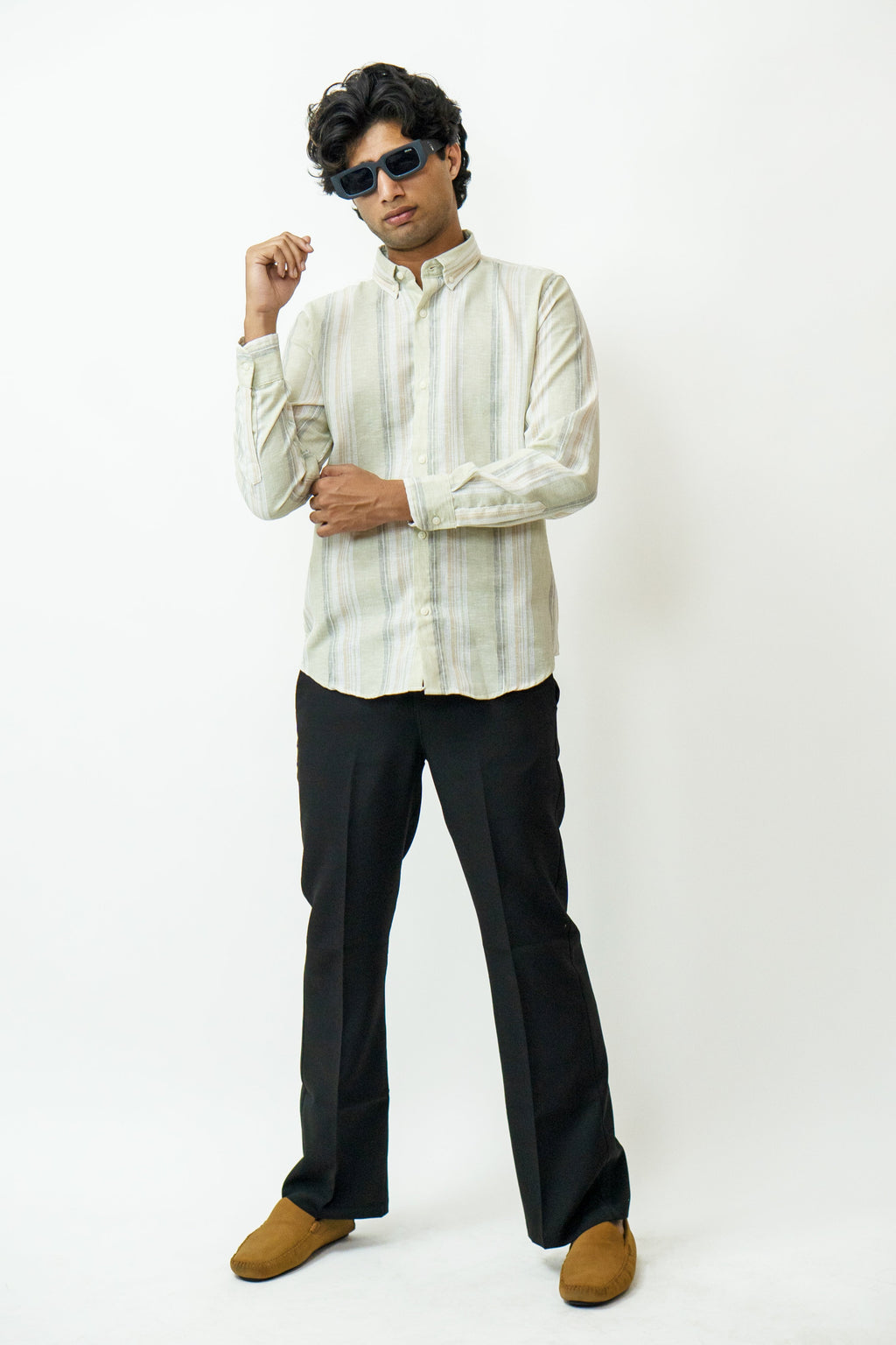 Dredge Cream Stripe Shirt Dredge