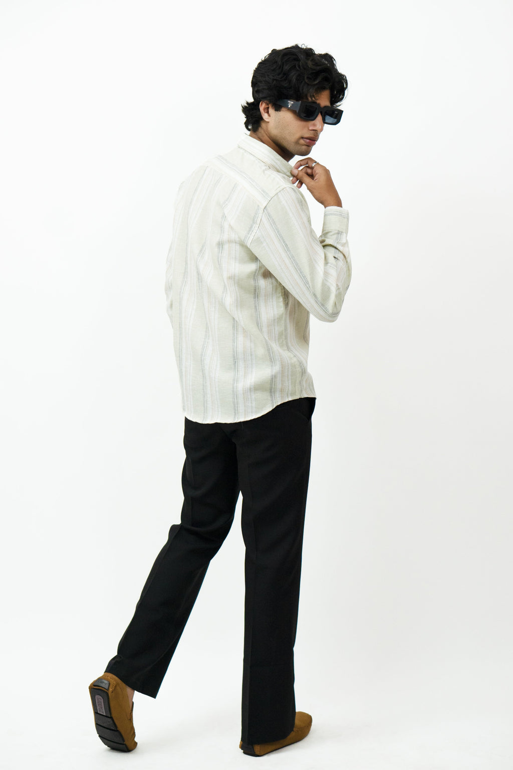 Dredge Cream Stripe Shirt Dredge