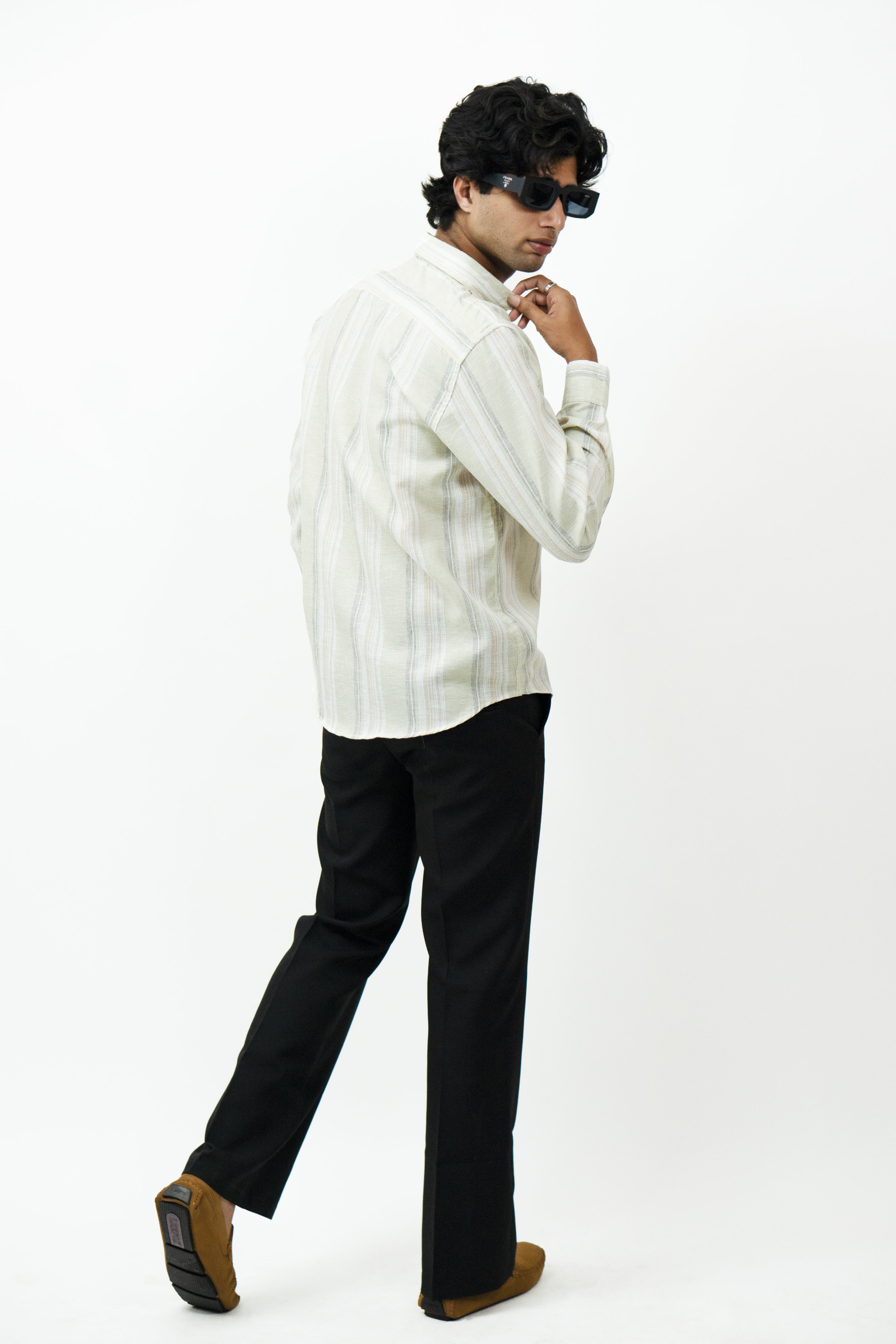 Dredge Cream Stripe Shirt Dredge