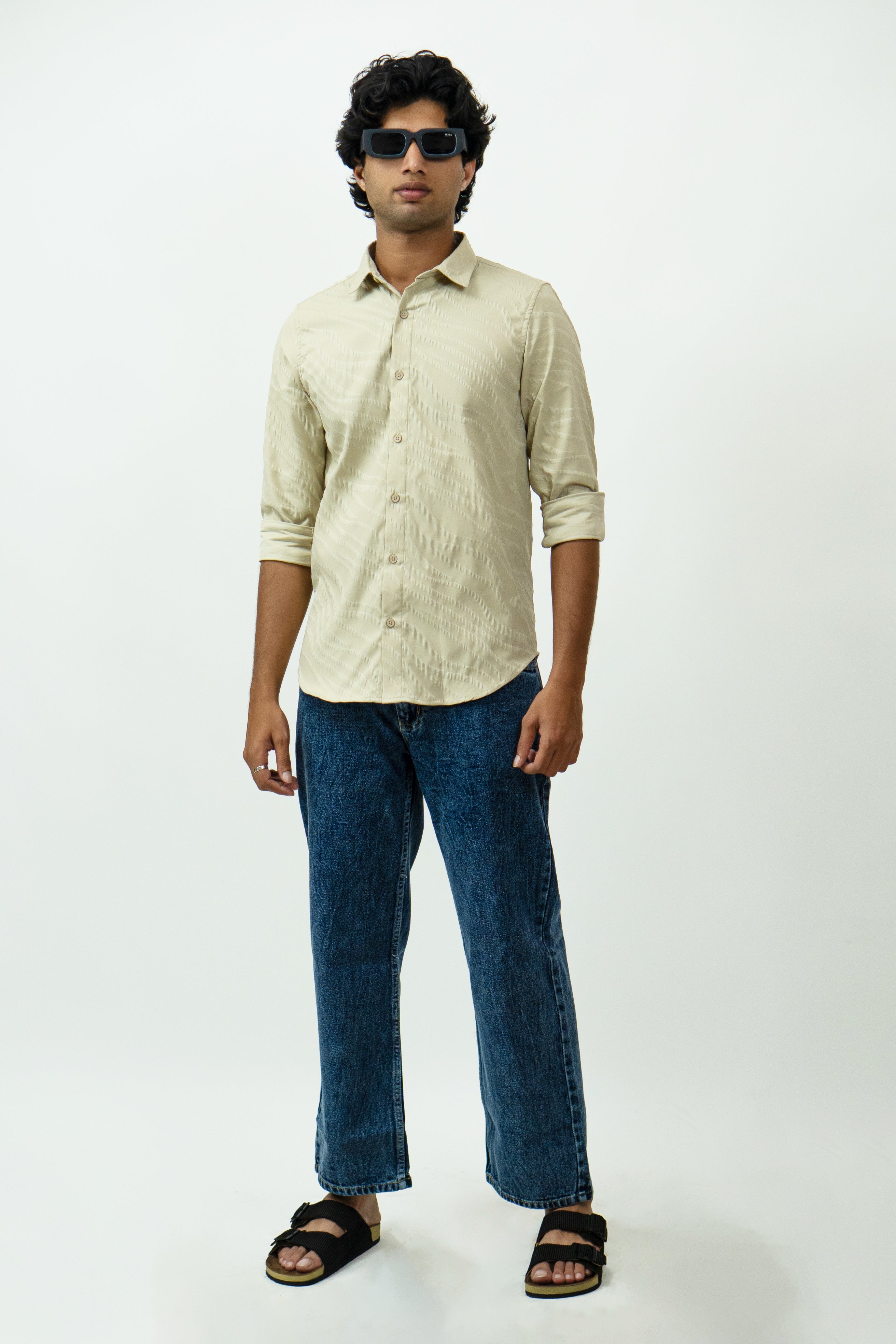 Dredge Textured Beige Shirt Dredge