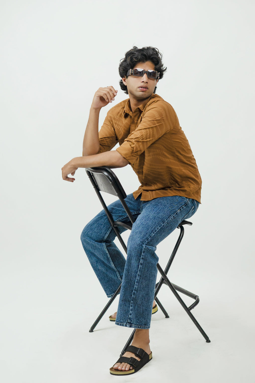 Dredge Textured Brown Shirt Dredge