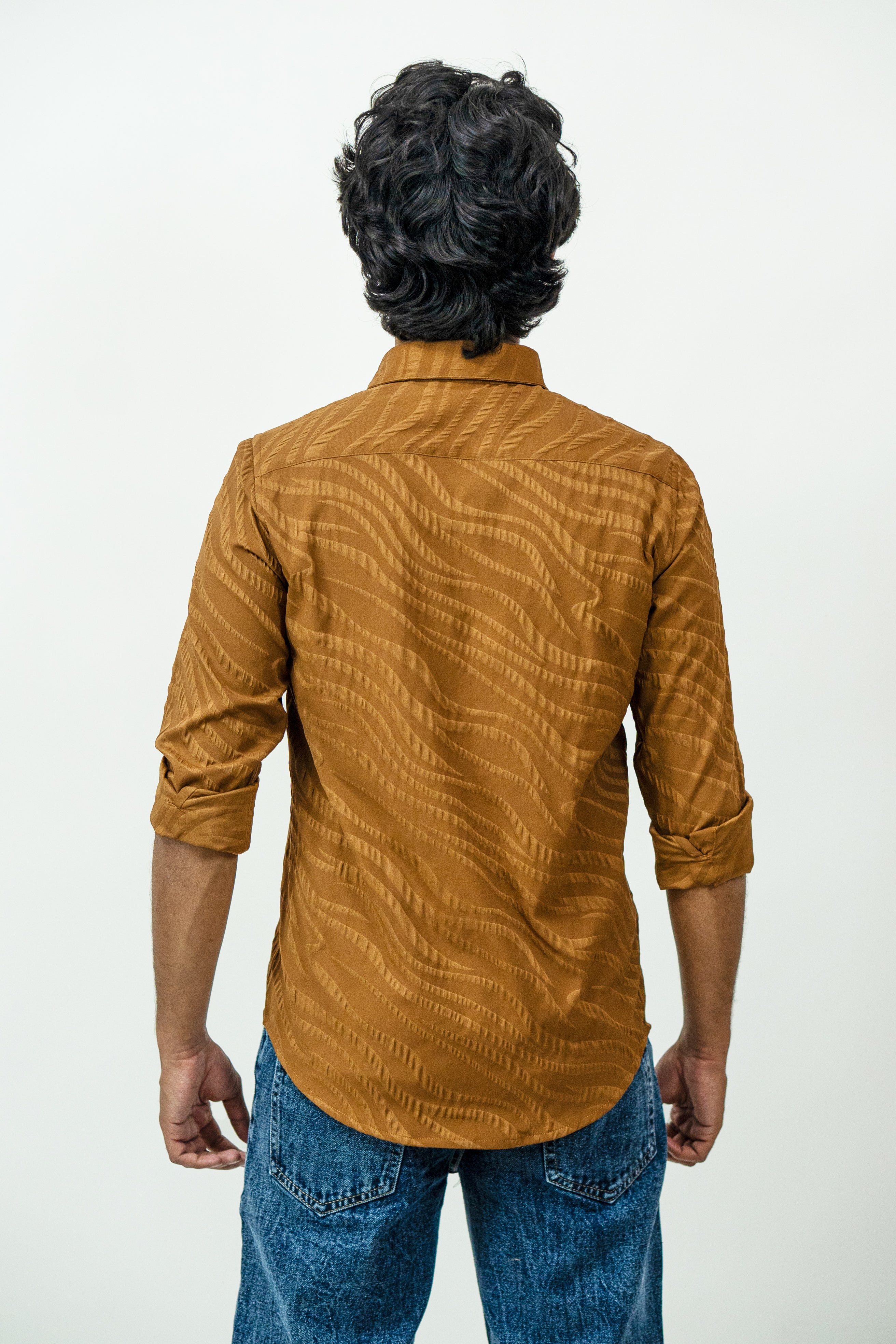 Dredge Textured Brown Shirt Dredge