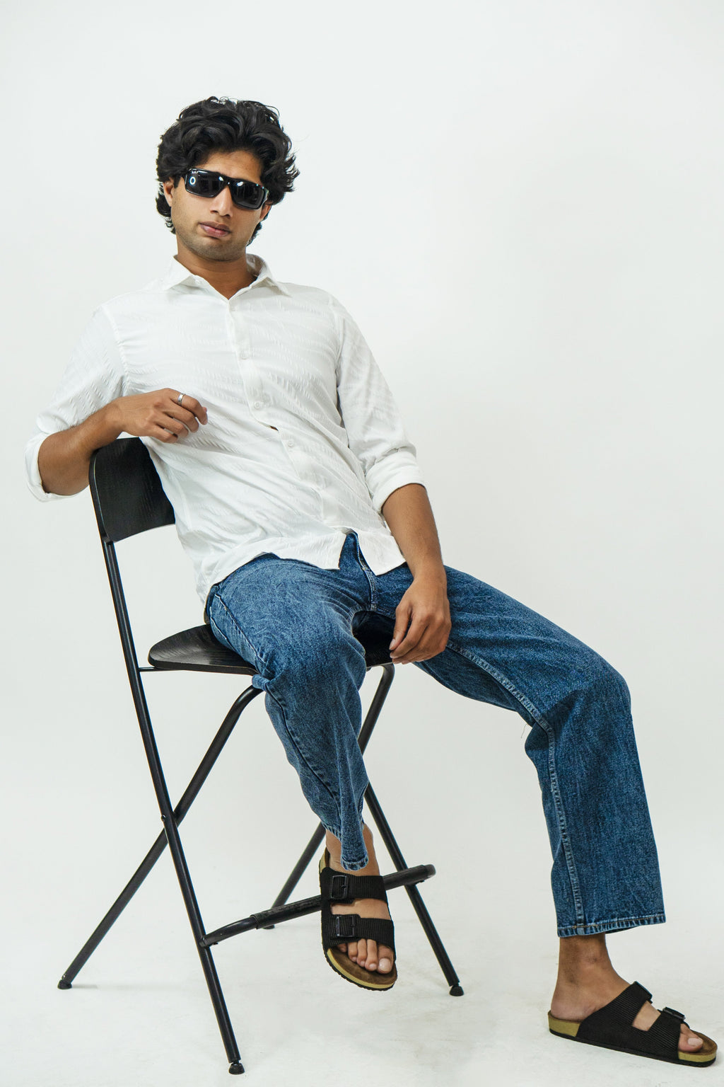 Dredge Textured White Jacquard Shirt Dredge