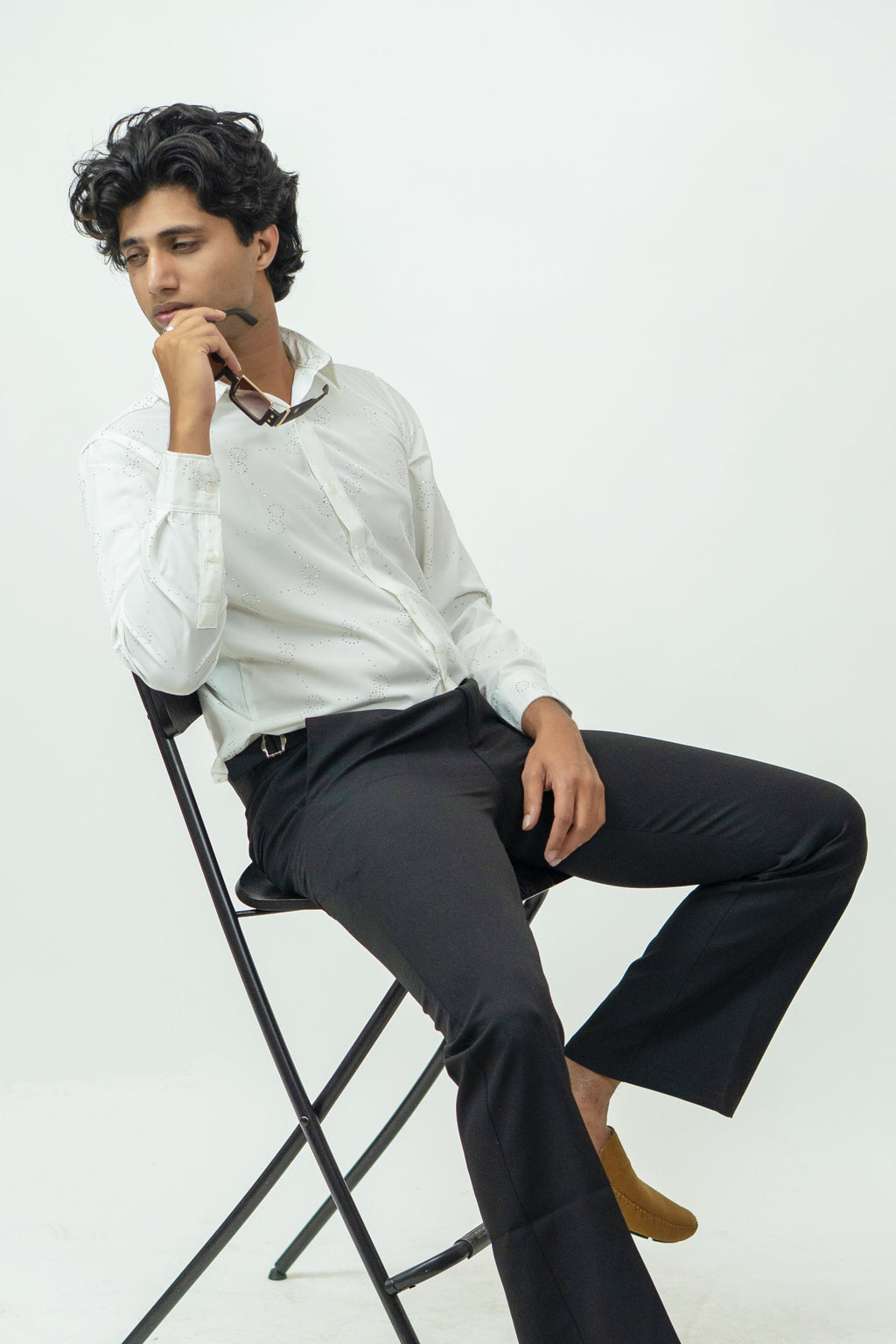 Dredge White Party Wear Shirt Dredge