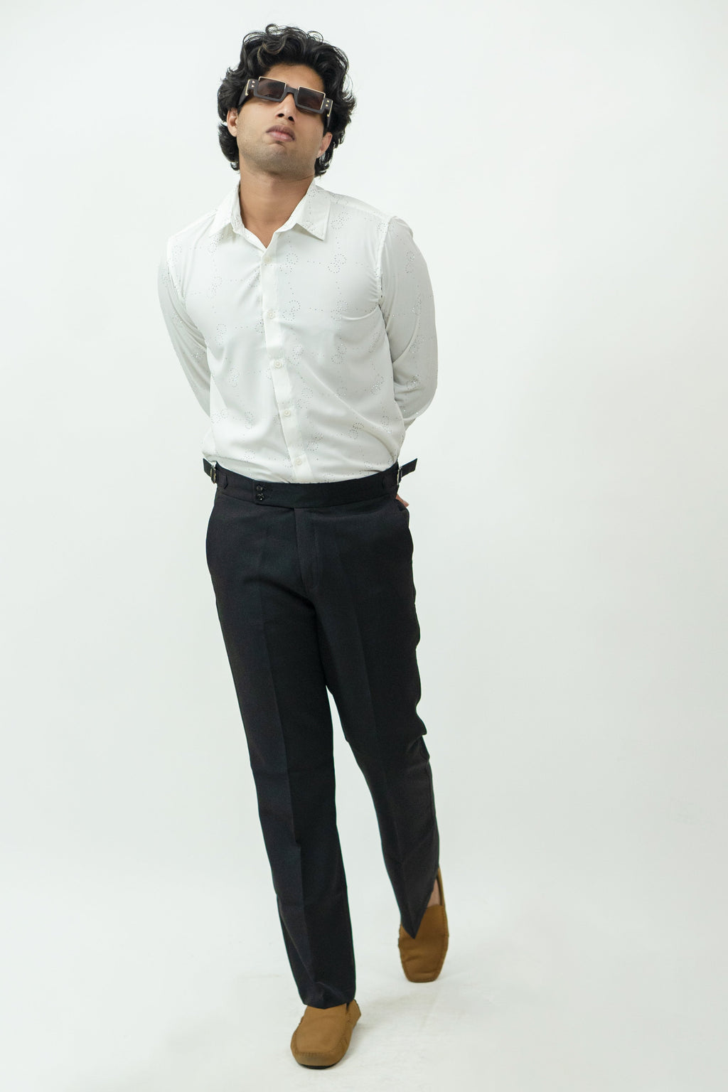 Dredge White Party Wear Shirt Dredge