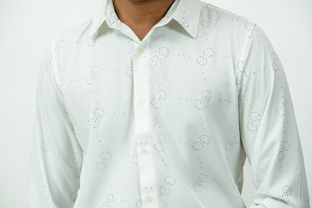 Dredge White Party Wear Shirt Dredge