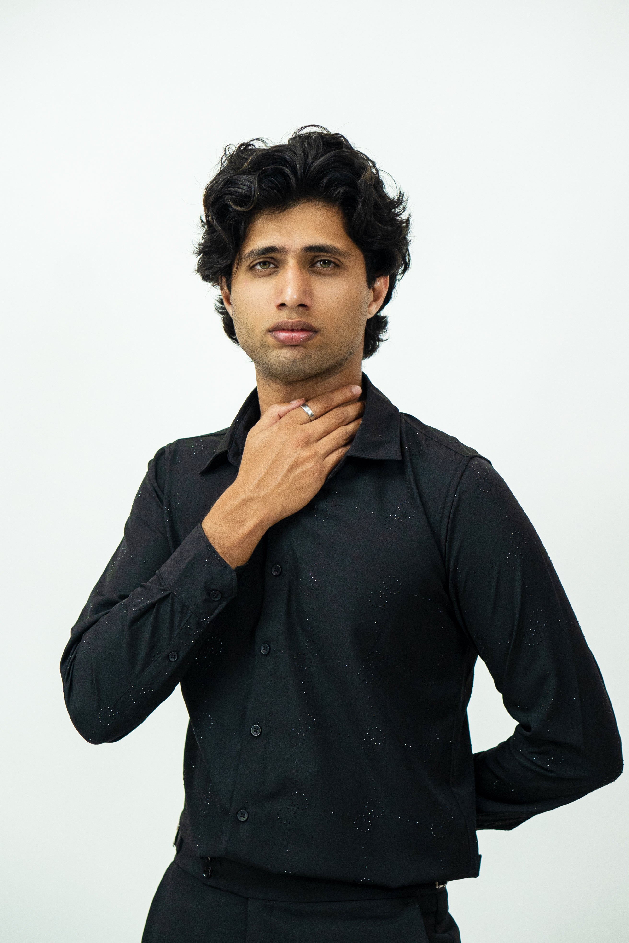 Dredge Embellished Black Shirt Dredge