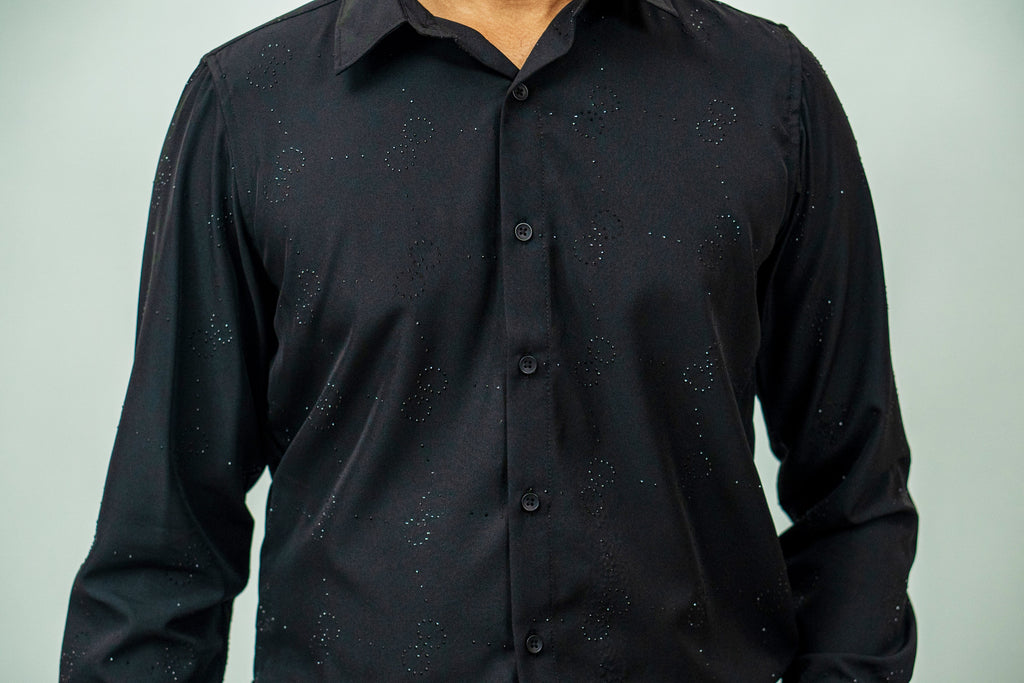 Dredge Embellished Black Shirt Dredge