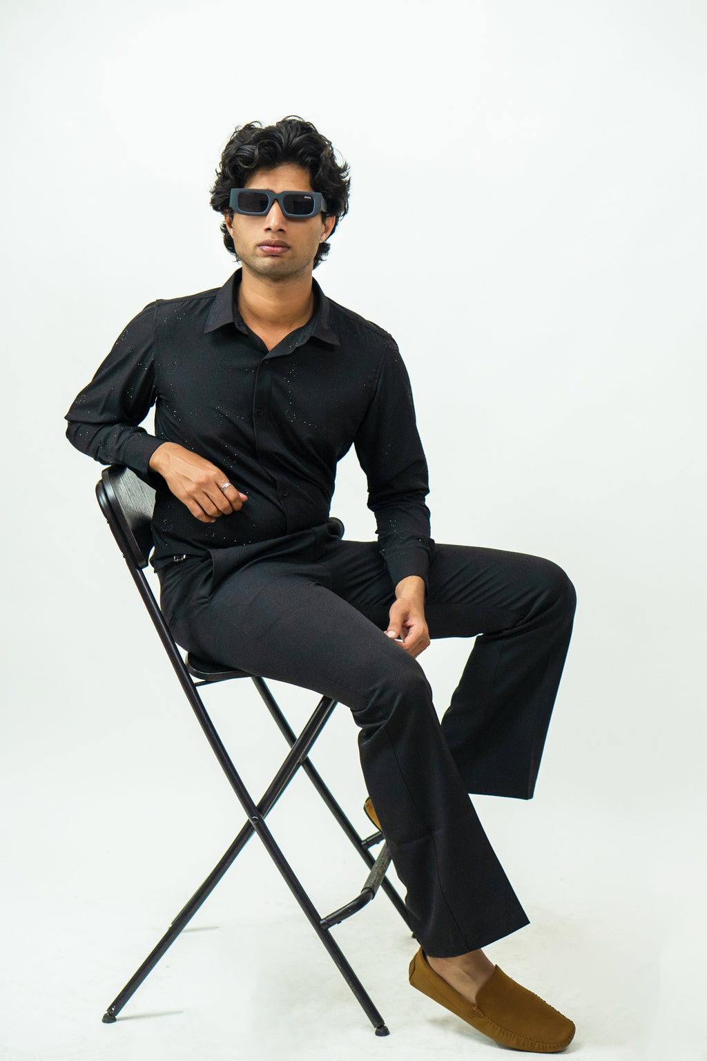 Dredge Embellished Black Shirt Dredge