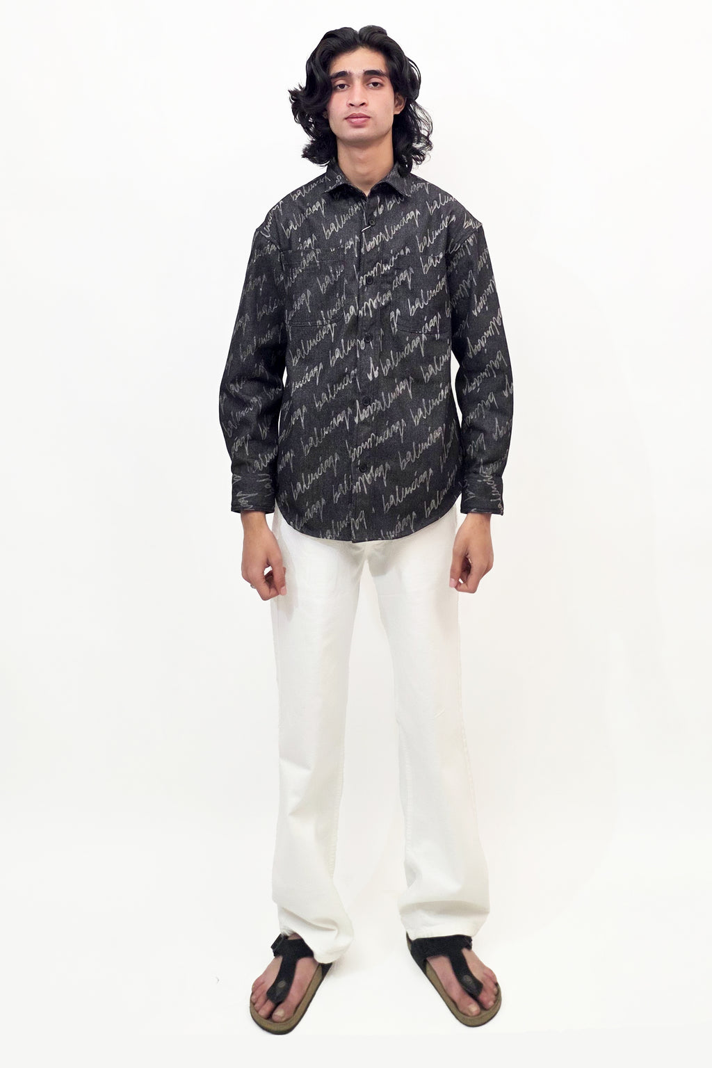 Denim Black Balenciaga Shirt