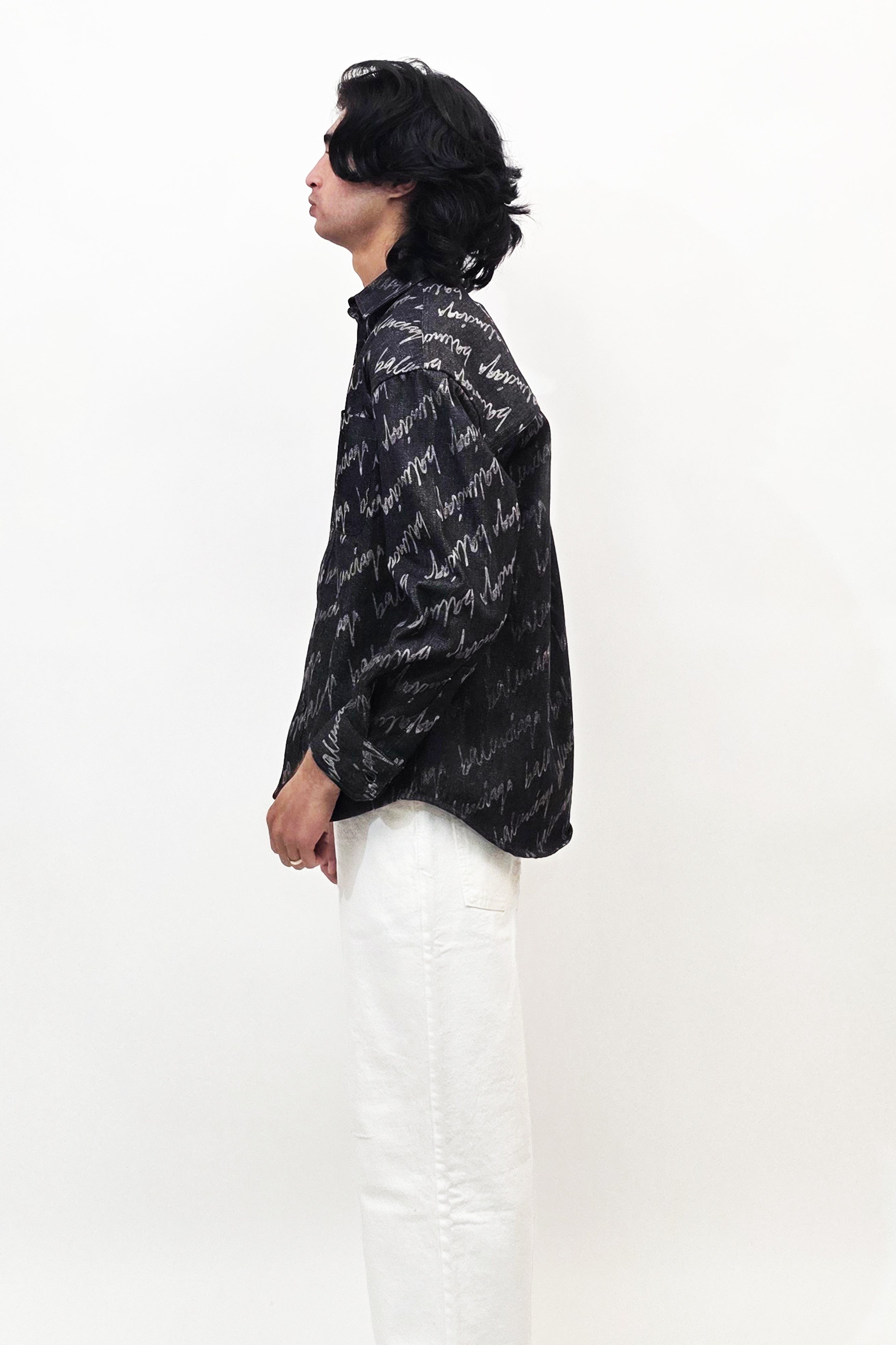 Denim Black Balenciaga Shirt