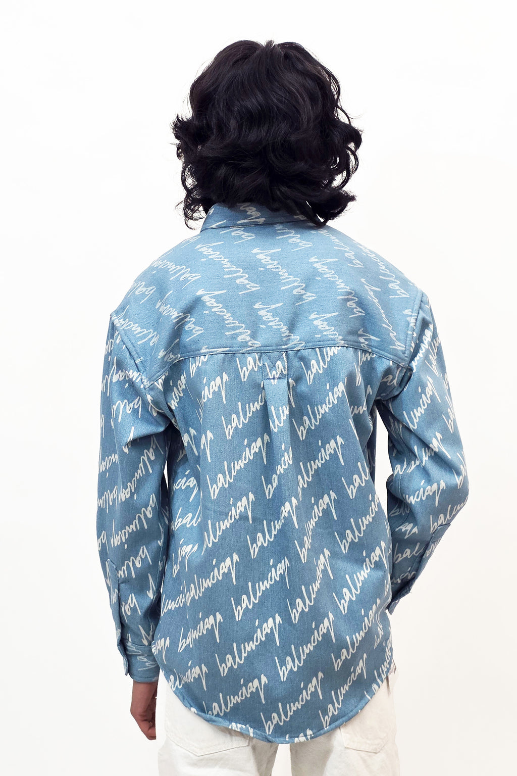 Denim Blue Balenciaga Shirt