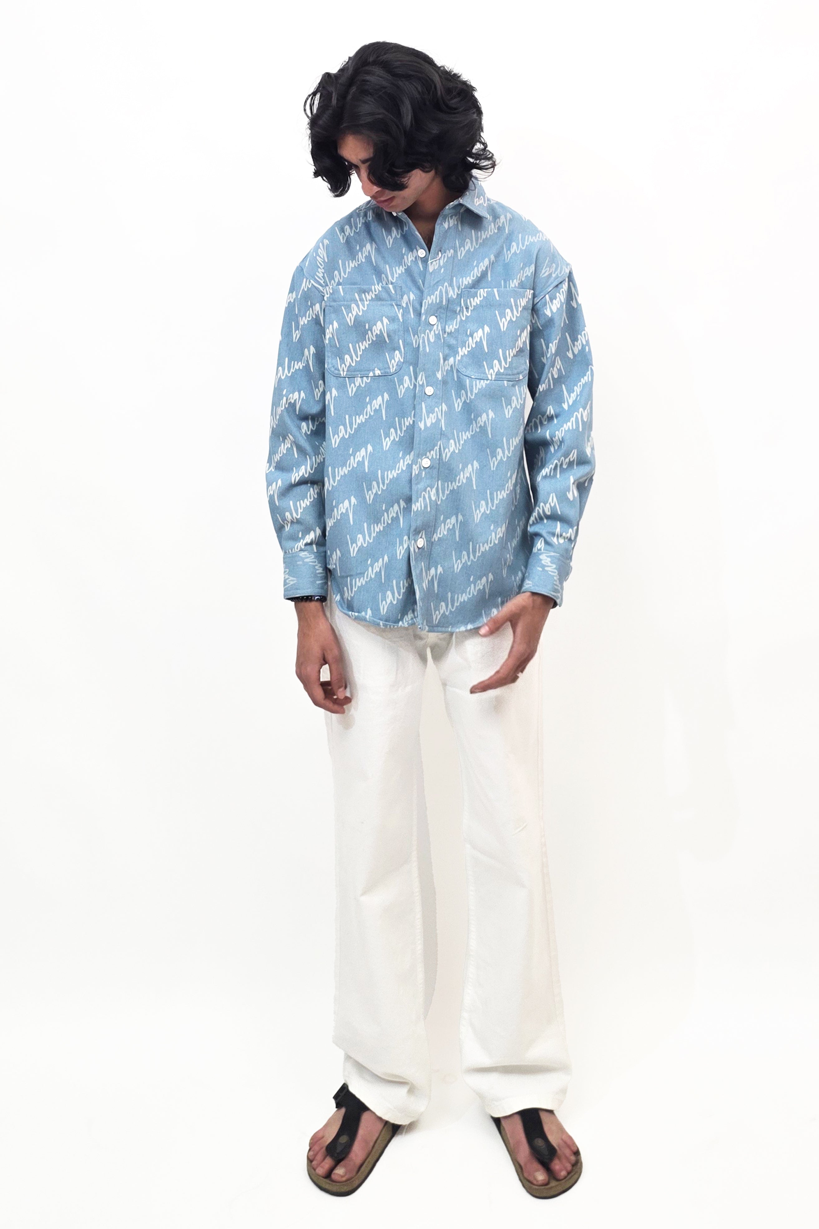 Denim Blue Balenciaga Shirt