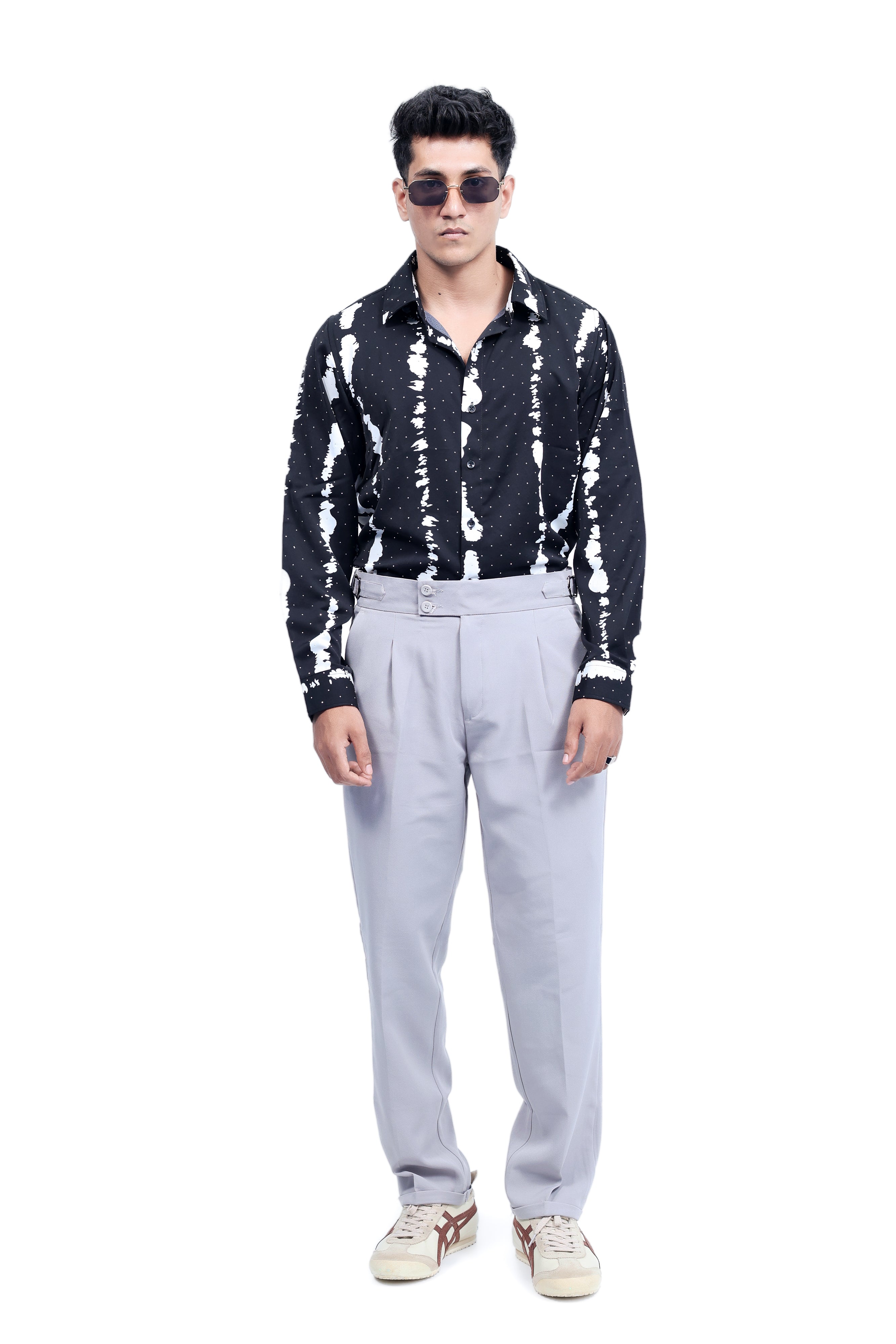 Dredge Men's Black With White Abstract