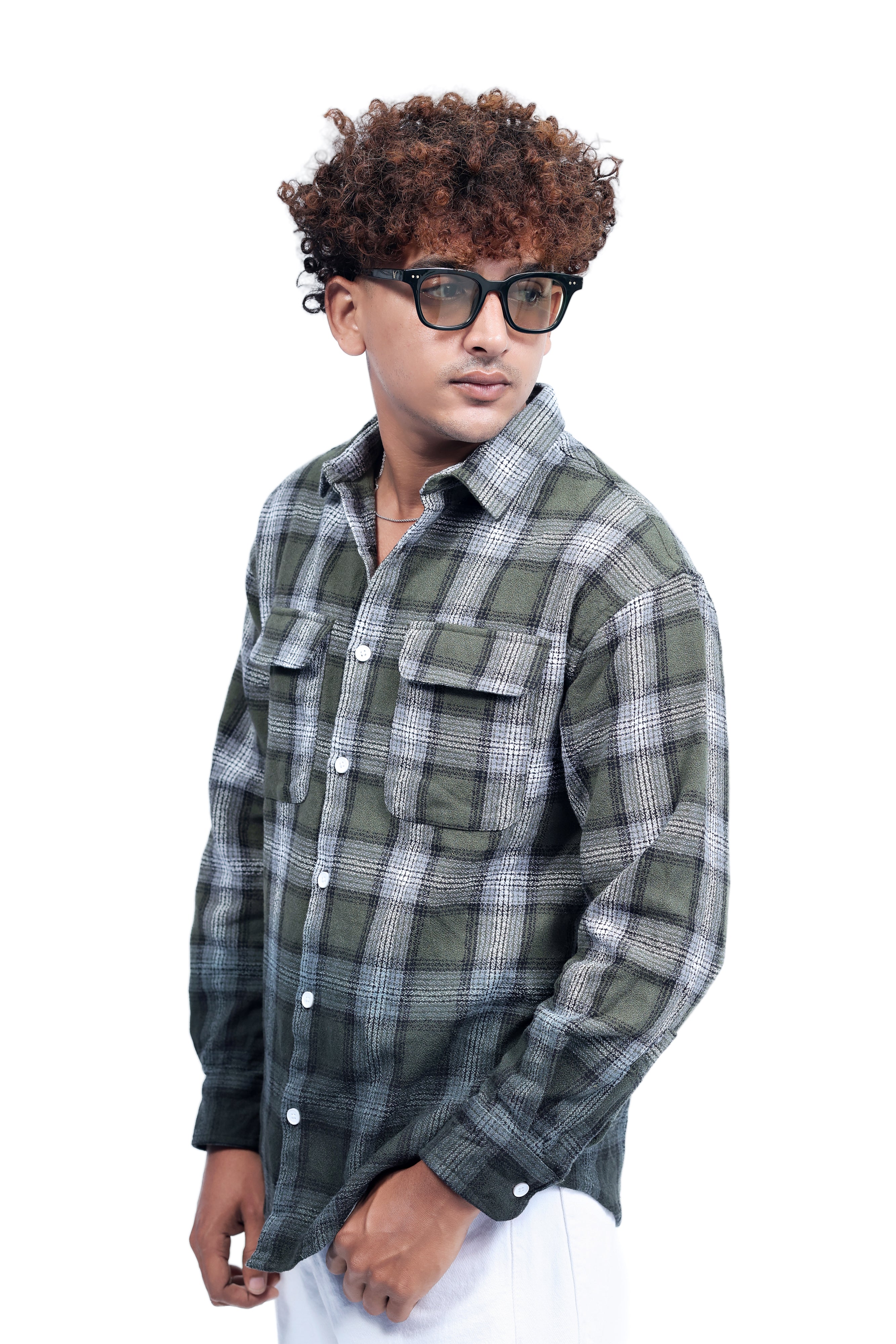 Dredge Men's Dyed Shirts Olive Green