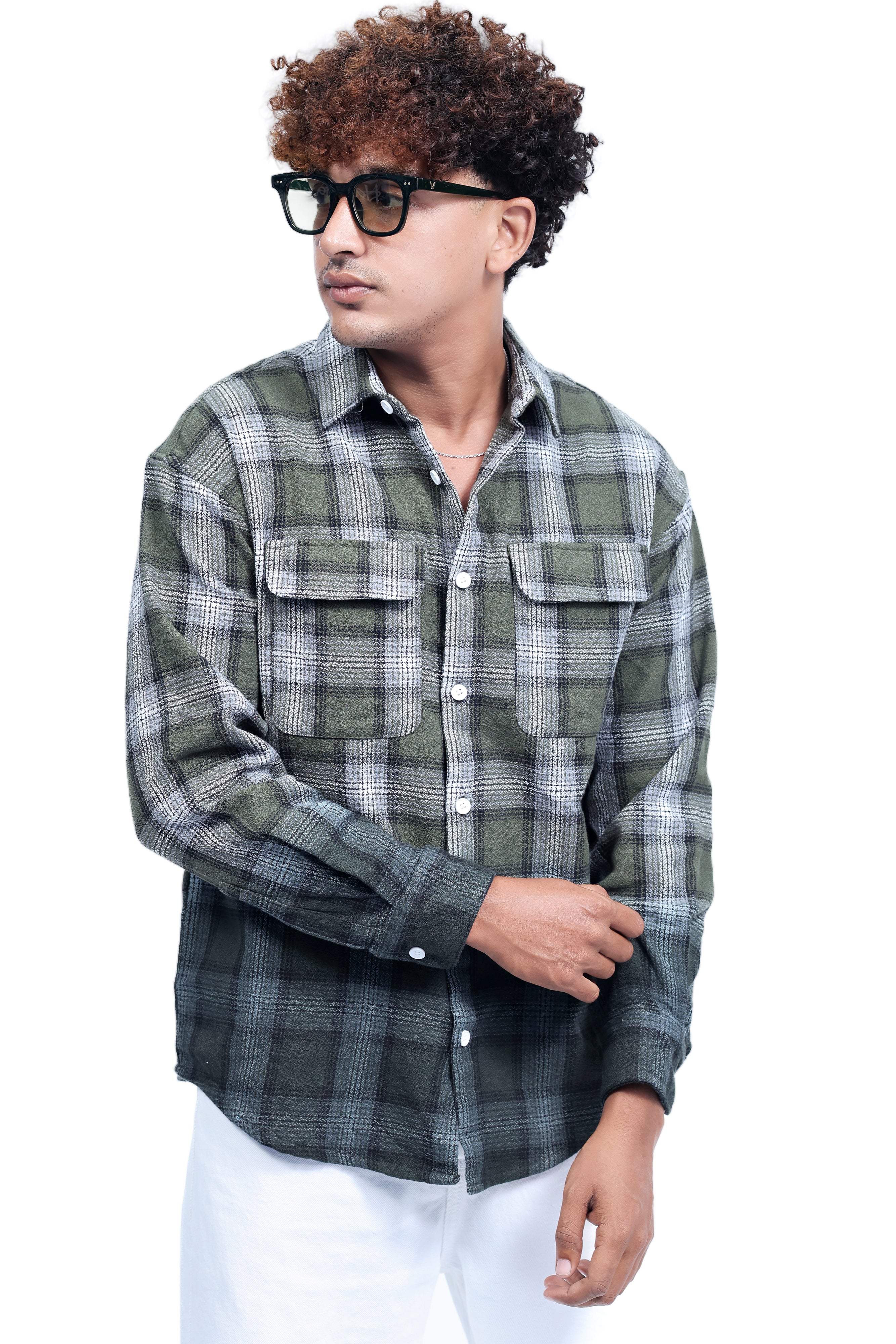 Dredge Men's Dyed Shirts Olive Green