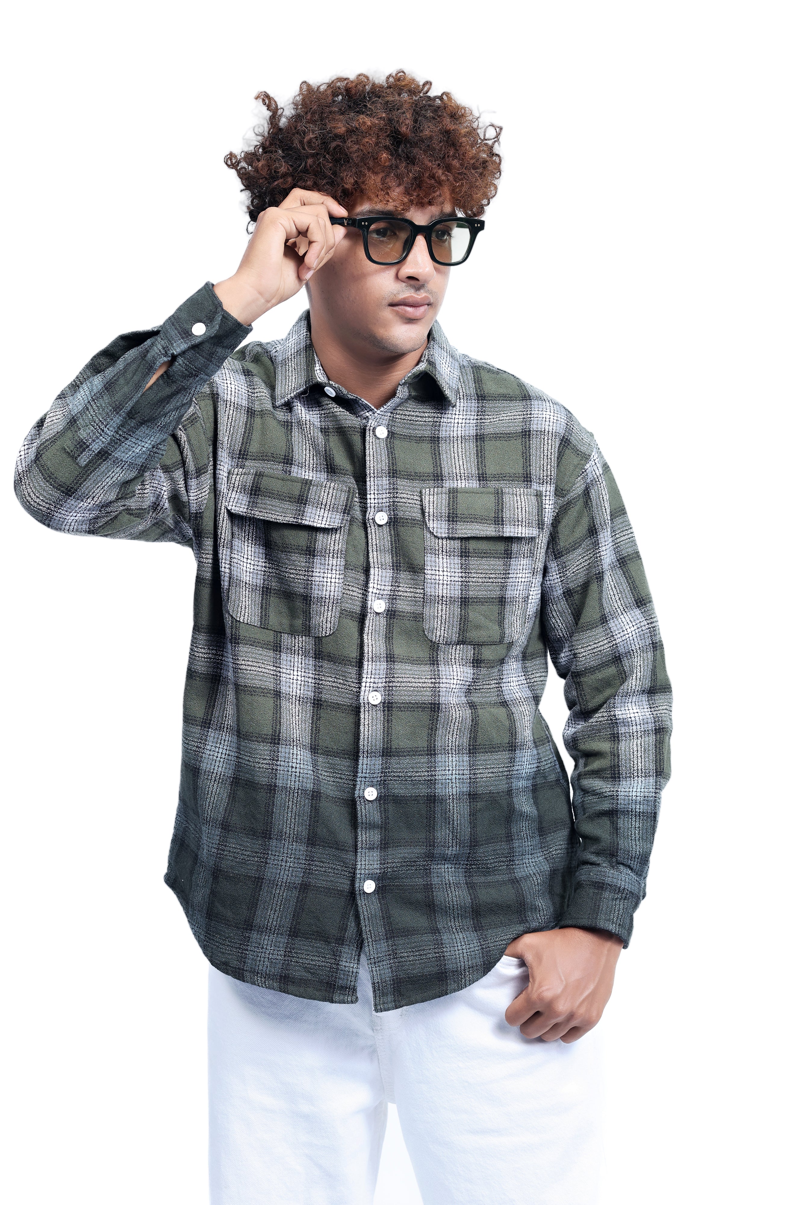 Dredge Men's Dyed Shirts Olive Green