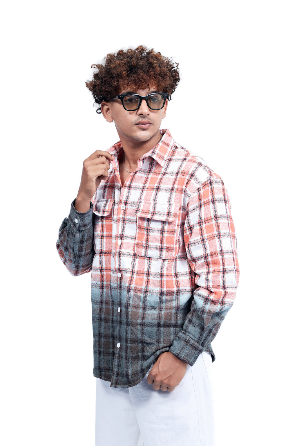 Dredge Men's Dyed Shirts Orange & Grey