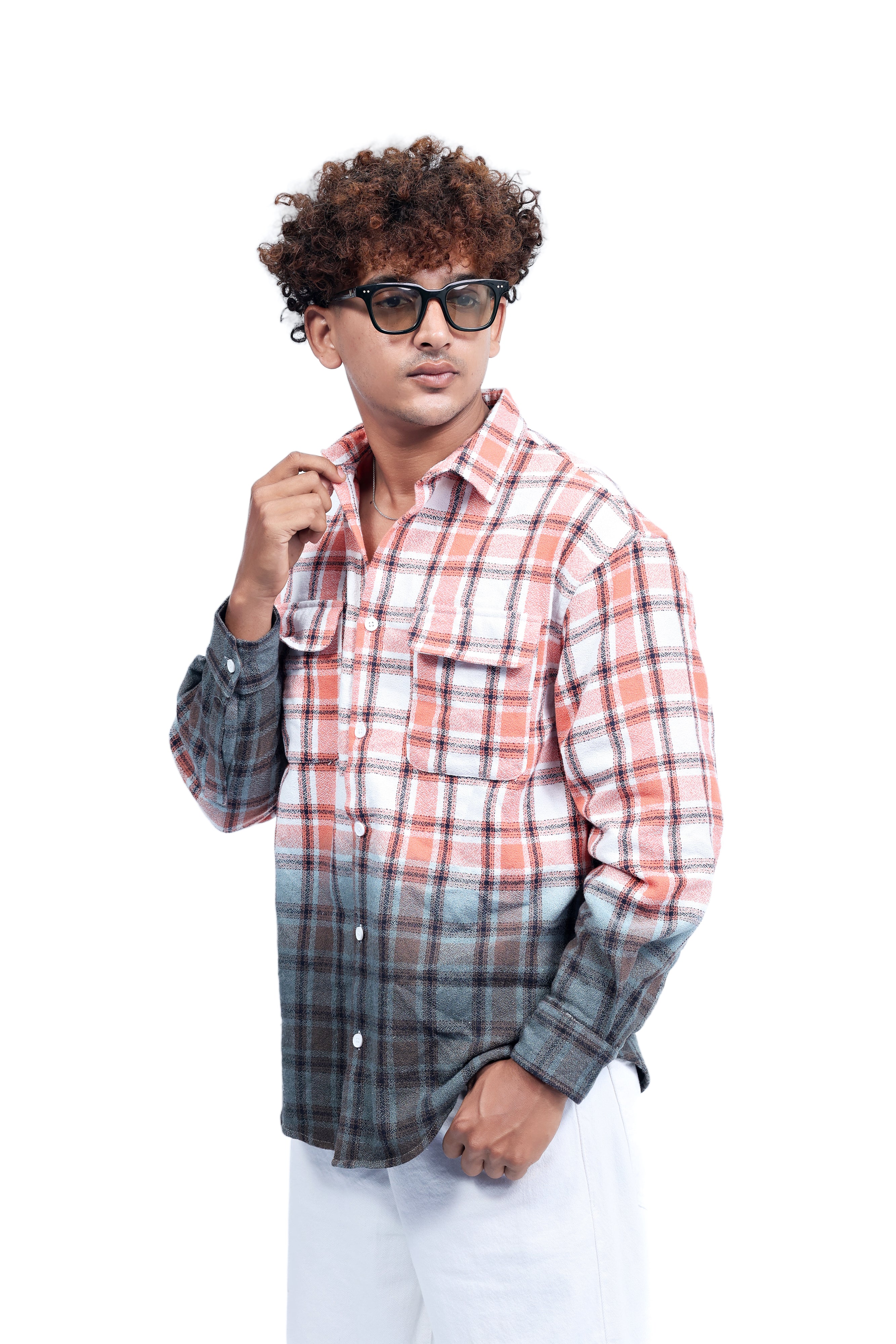 Dredge Men's Dyed Shirts Orange & Grey