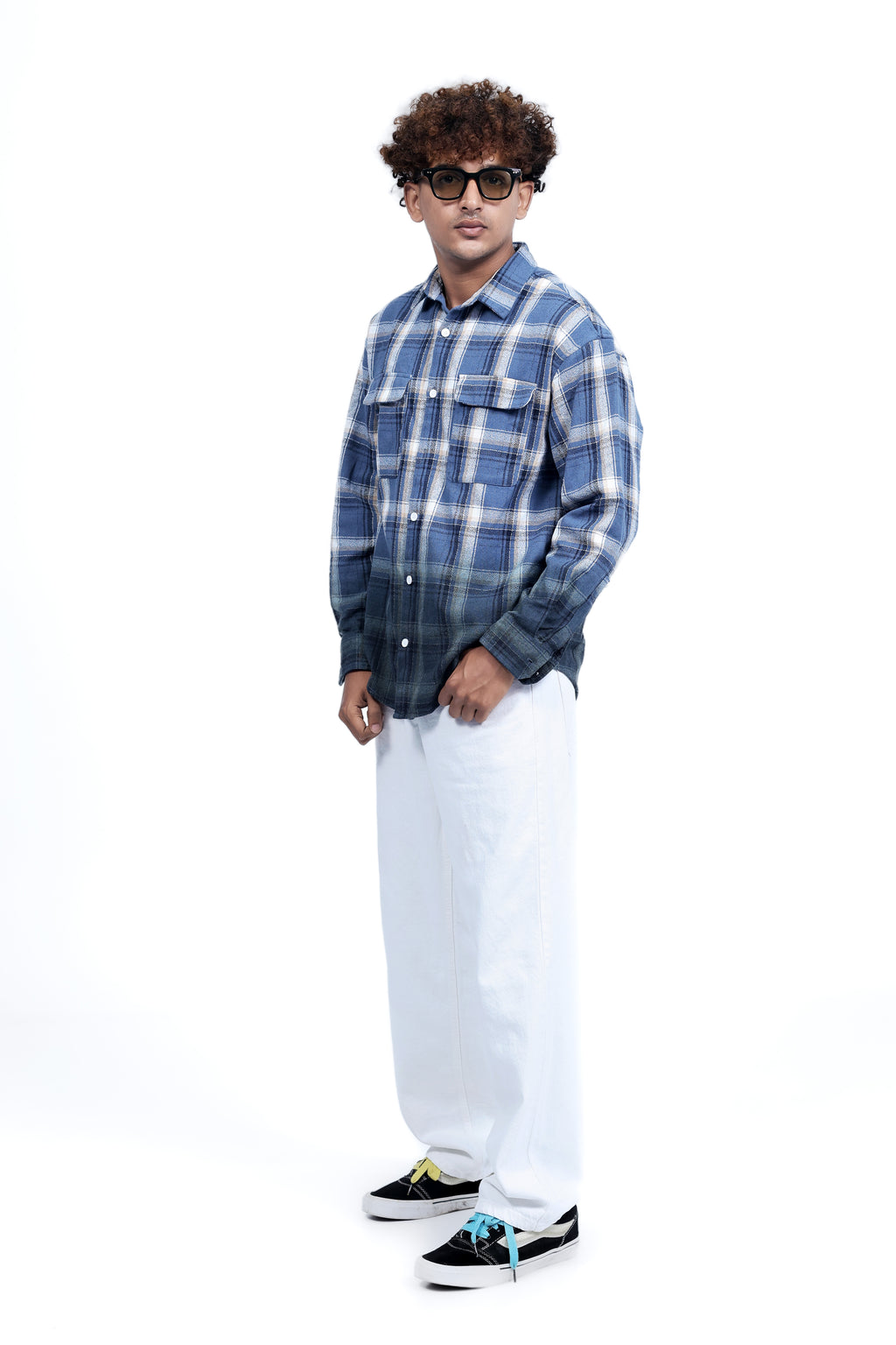 Dredge Men's Dyed Shirts Gradient Blue-Green