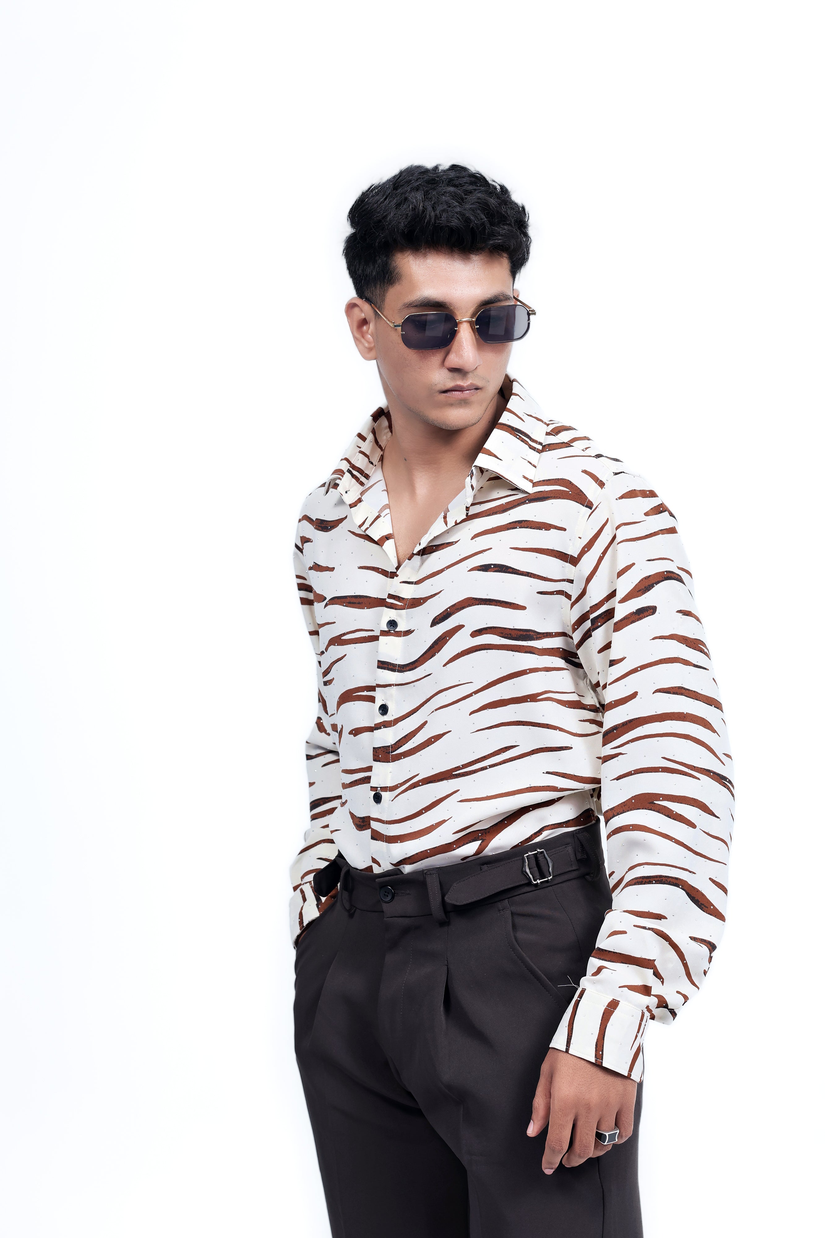 Dredge Men's Off-White & Cream Party Wear