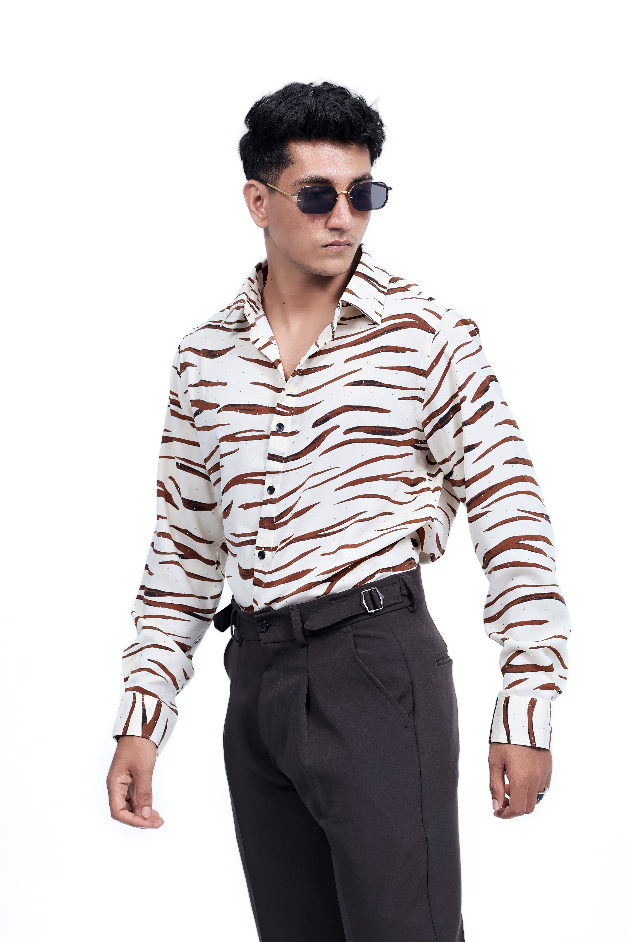 Dredge Men's Off-White & Cream Party Wear
