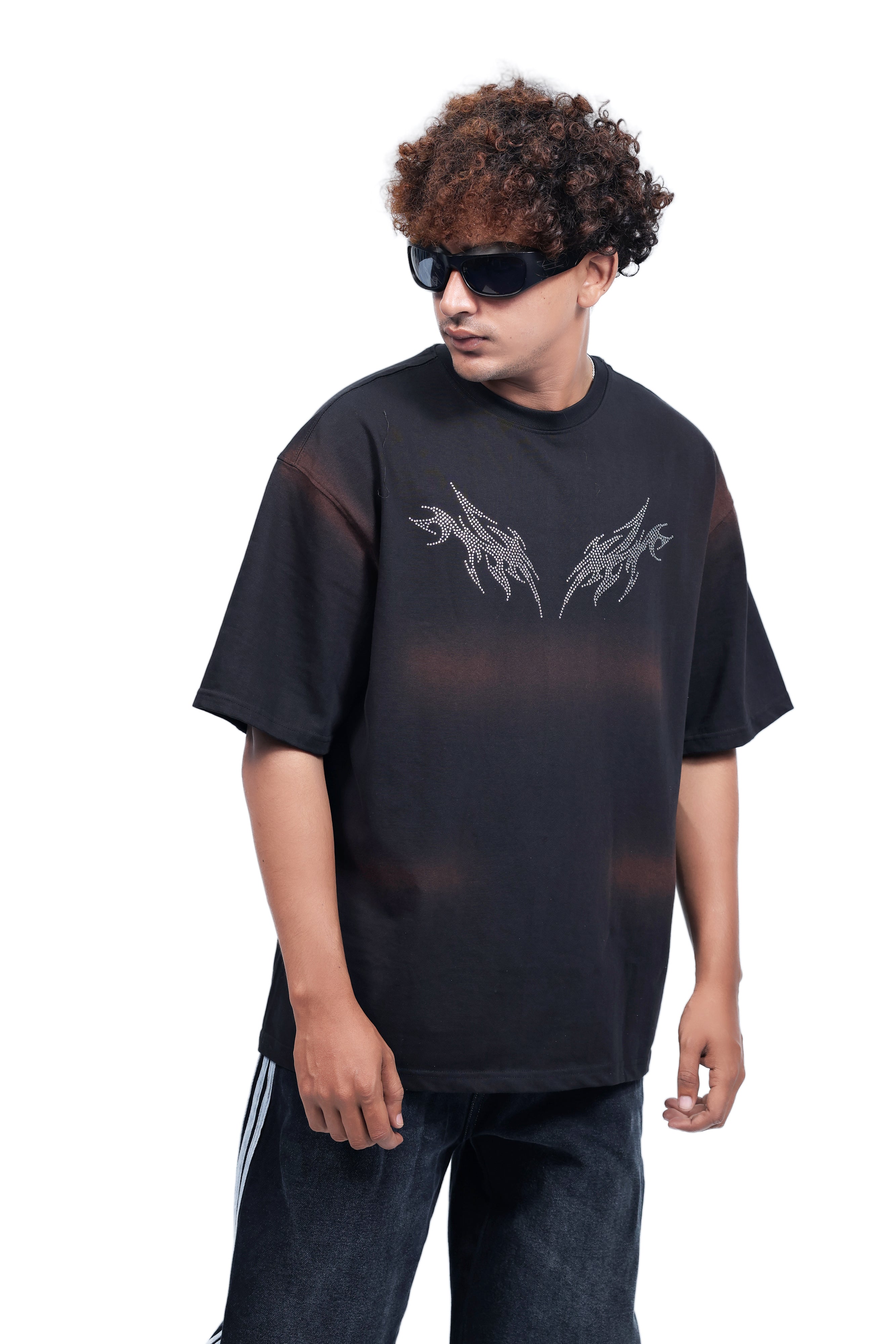 Dredge Oversized Black Tribal Flame