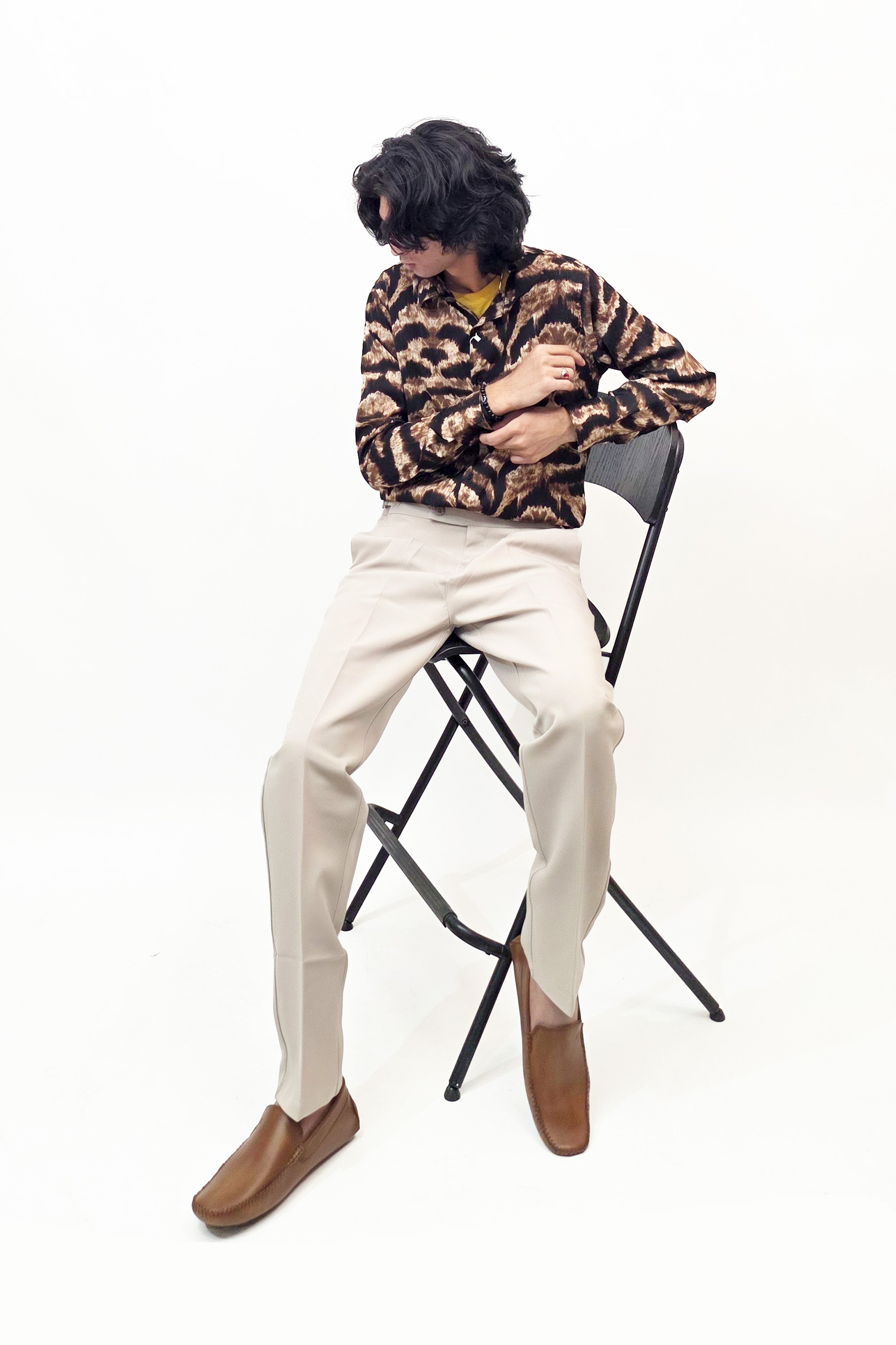 Black & Orange Tiger Print Shirt