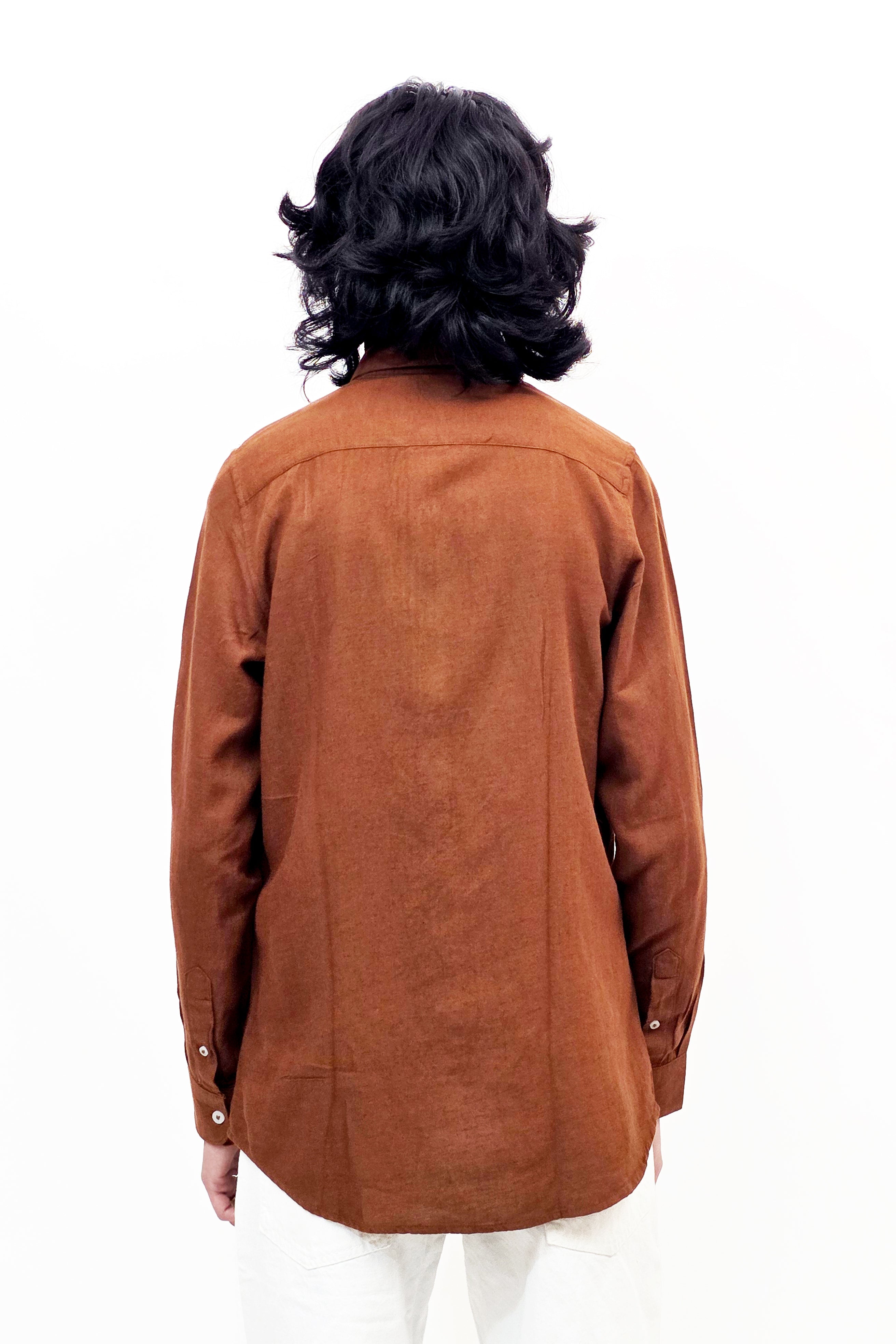 Linen Rust Brown Shirt