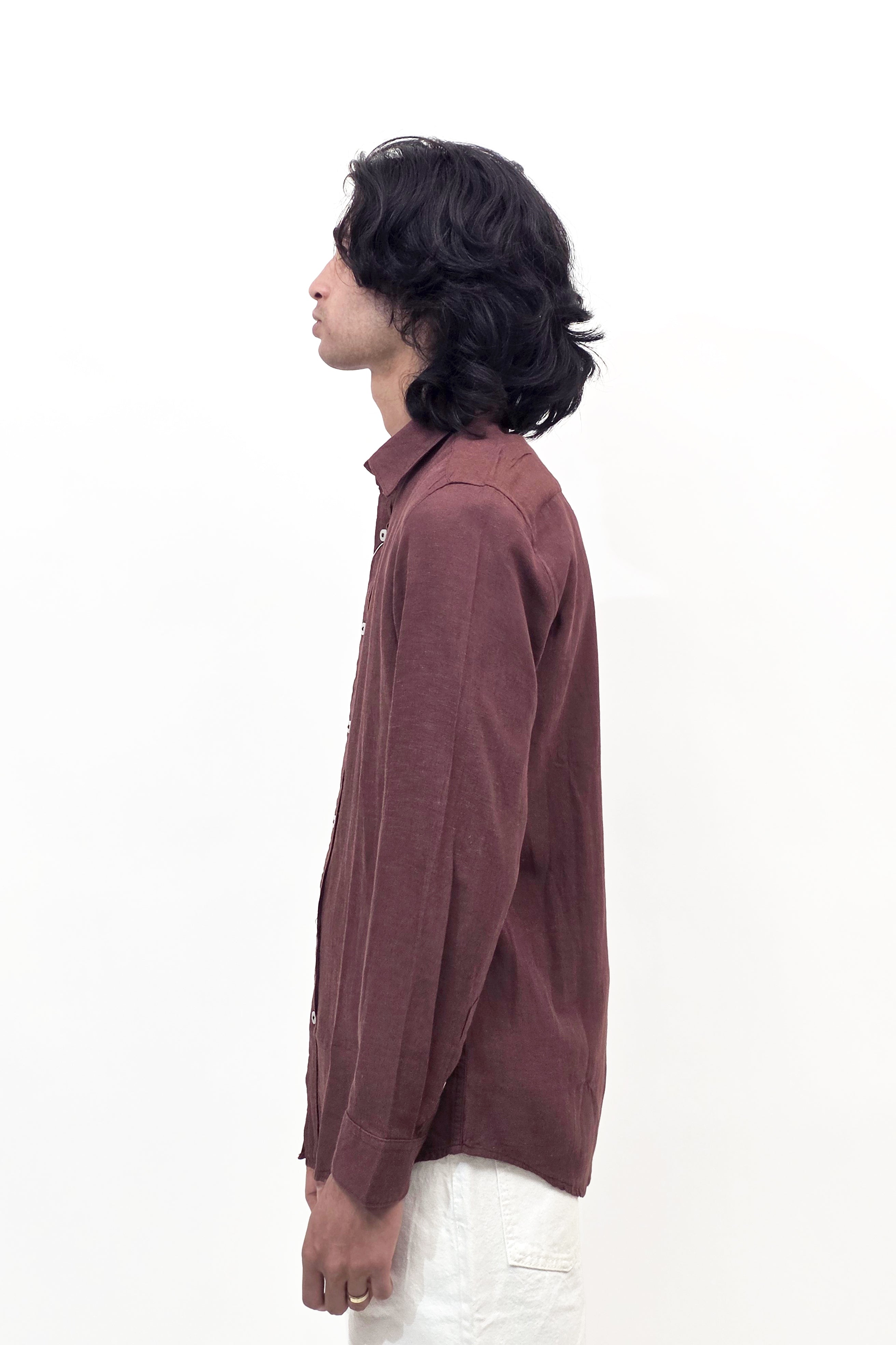 Linen Brick Red Shirt