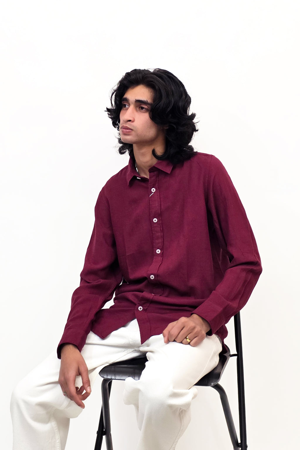 Linen Burgundy Shirt