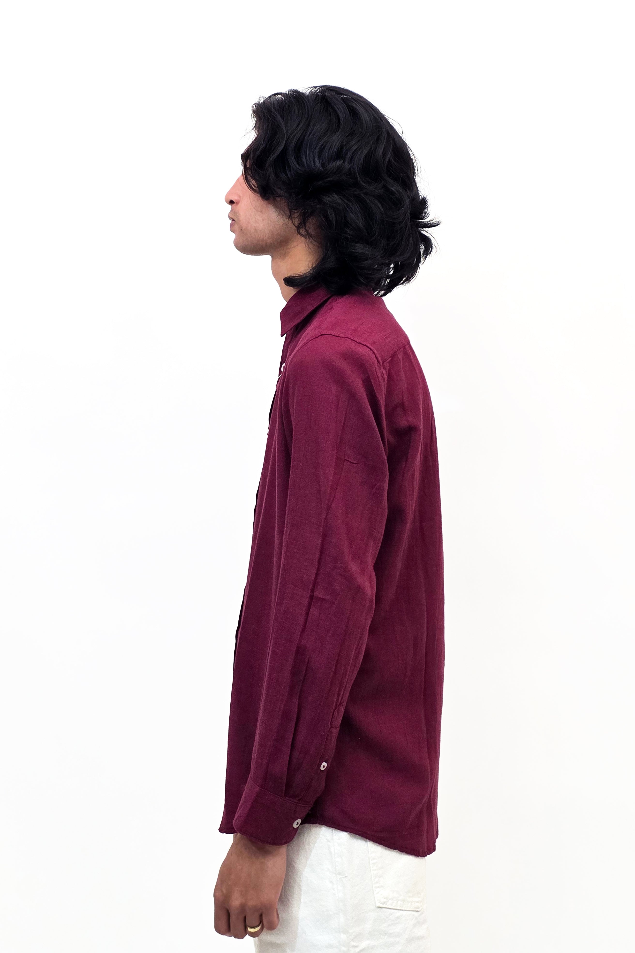 Linen Burgundy Shirt
