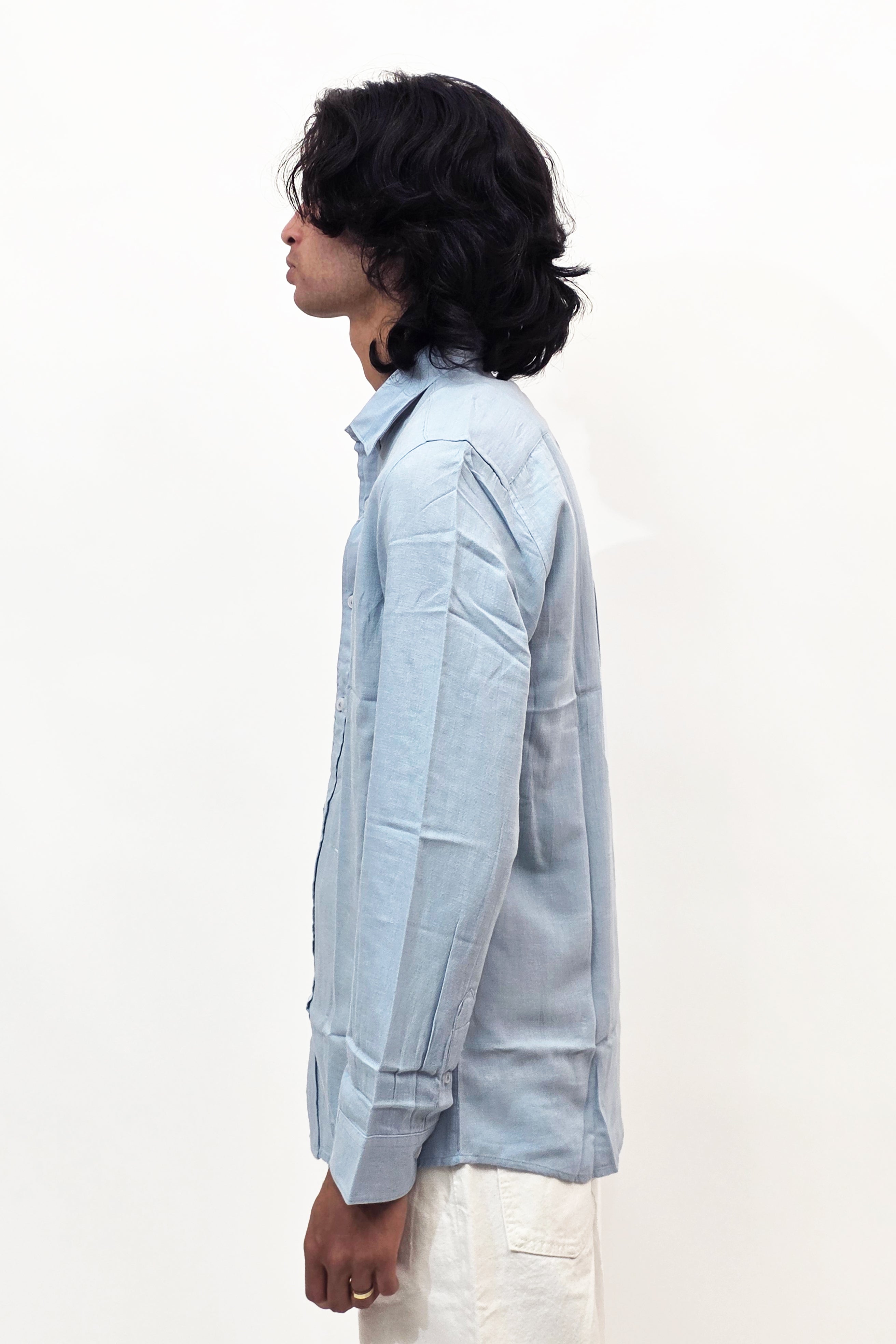 Linen Sky Blue Shirt