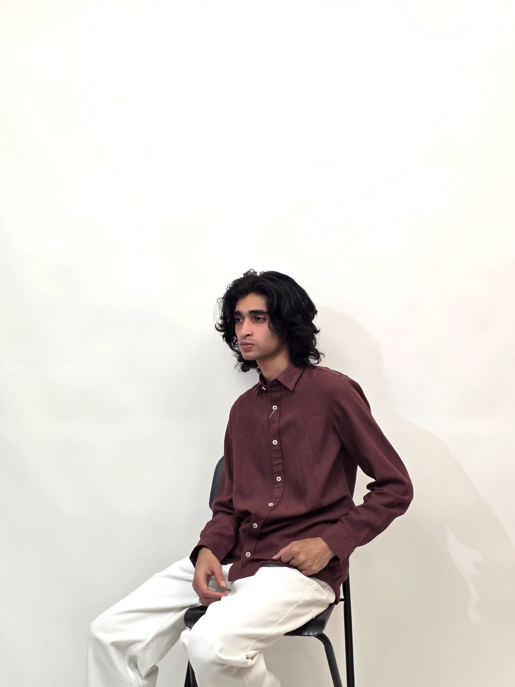 Dredge Linen Brick Red Shirt