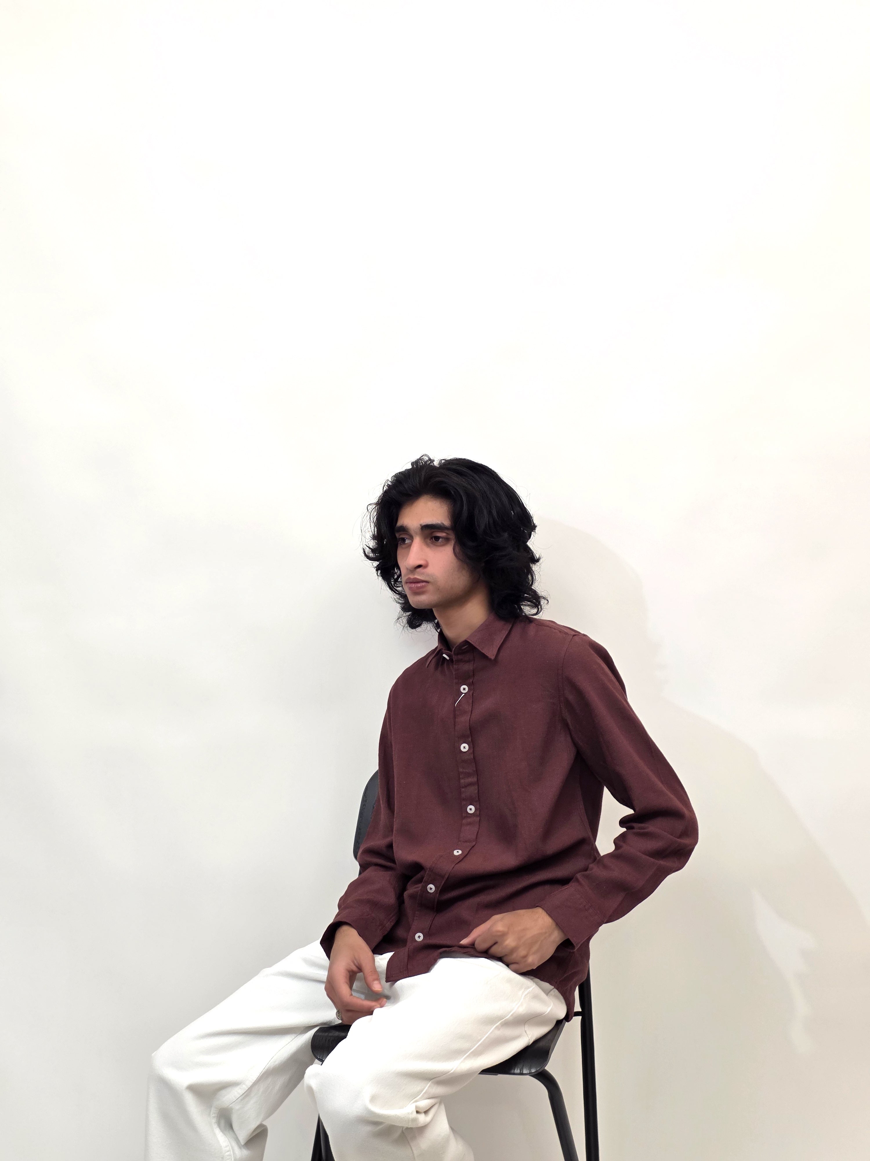 Dredge Linen Brick Red Shirt