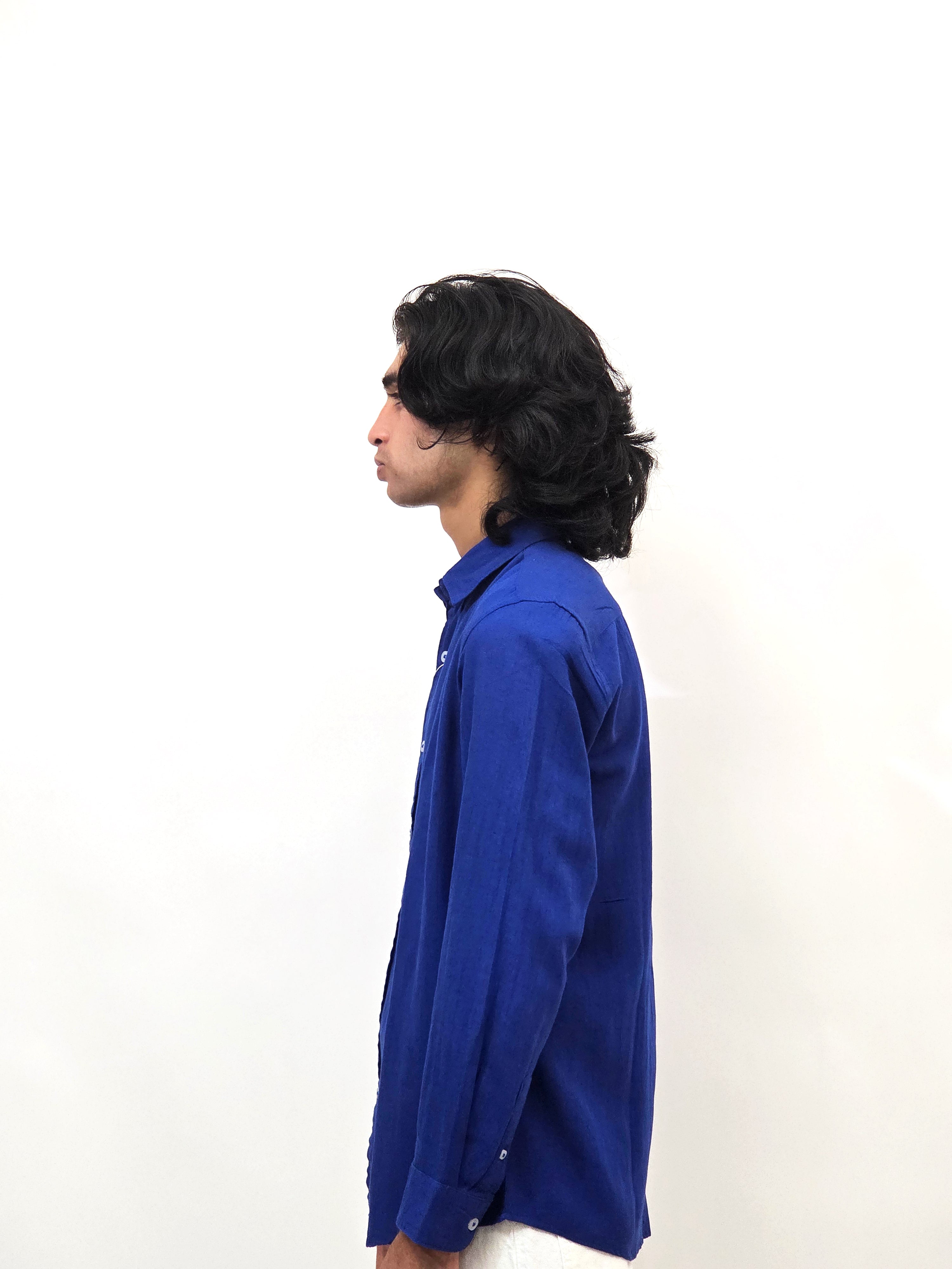 Dredge Linen Dark Denim Blue Shirt