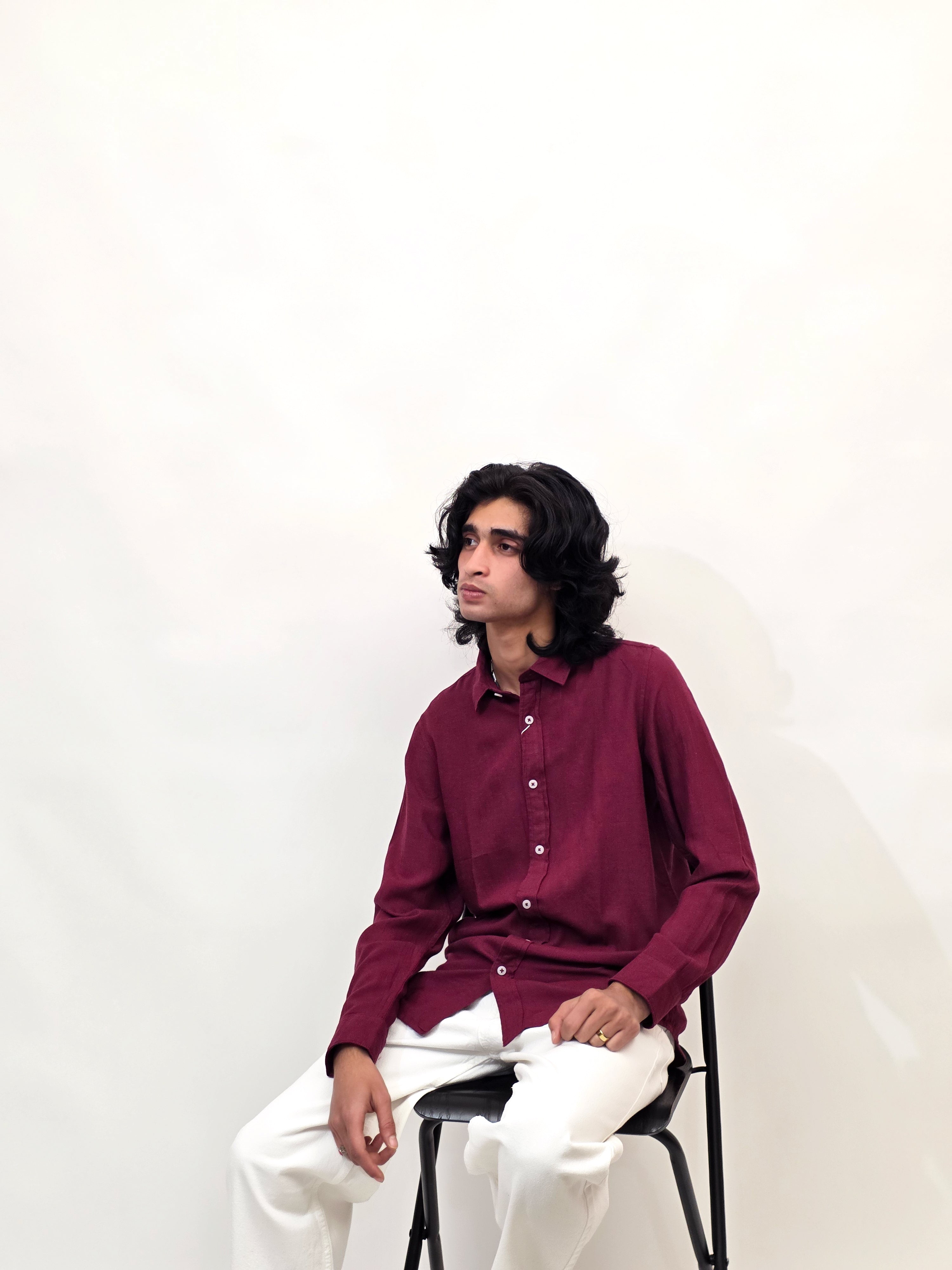 Dredge Linen Burgundy Shirt