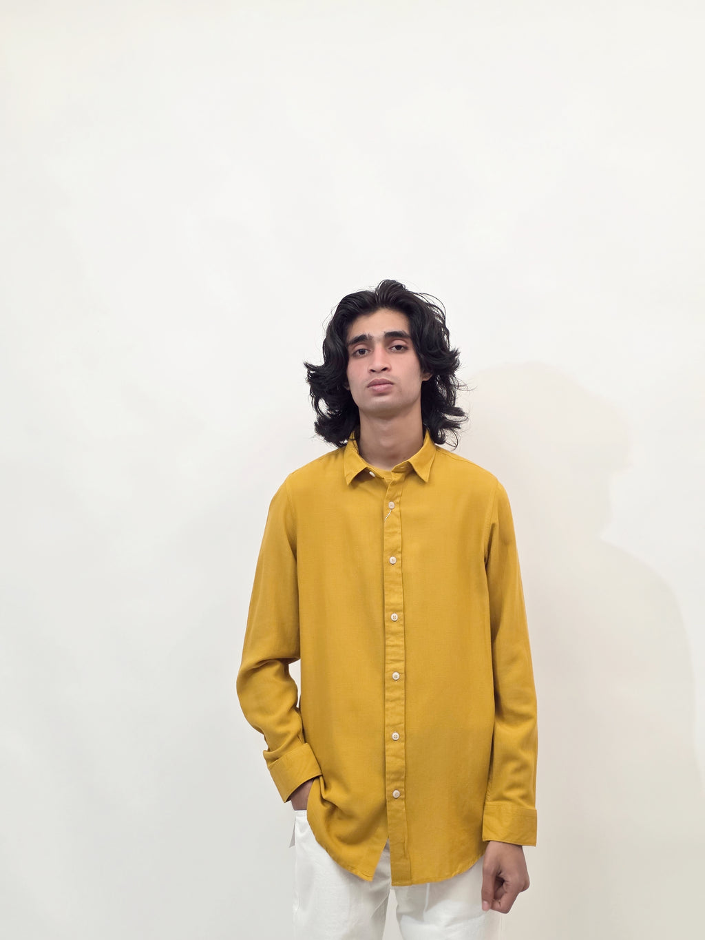 Dredge Linen Yellow Shirt