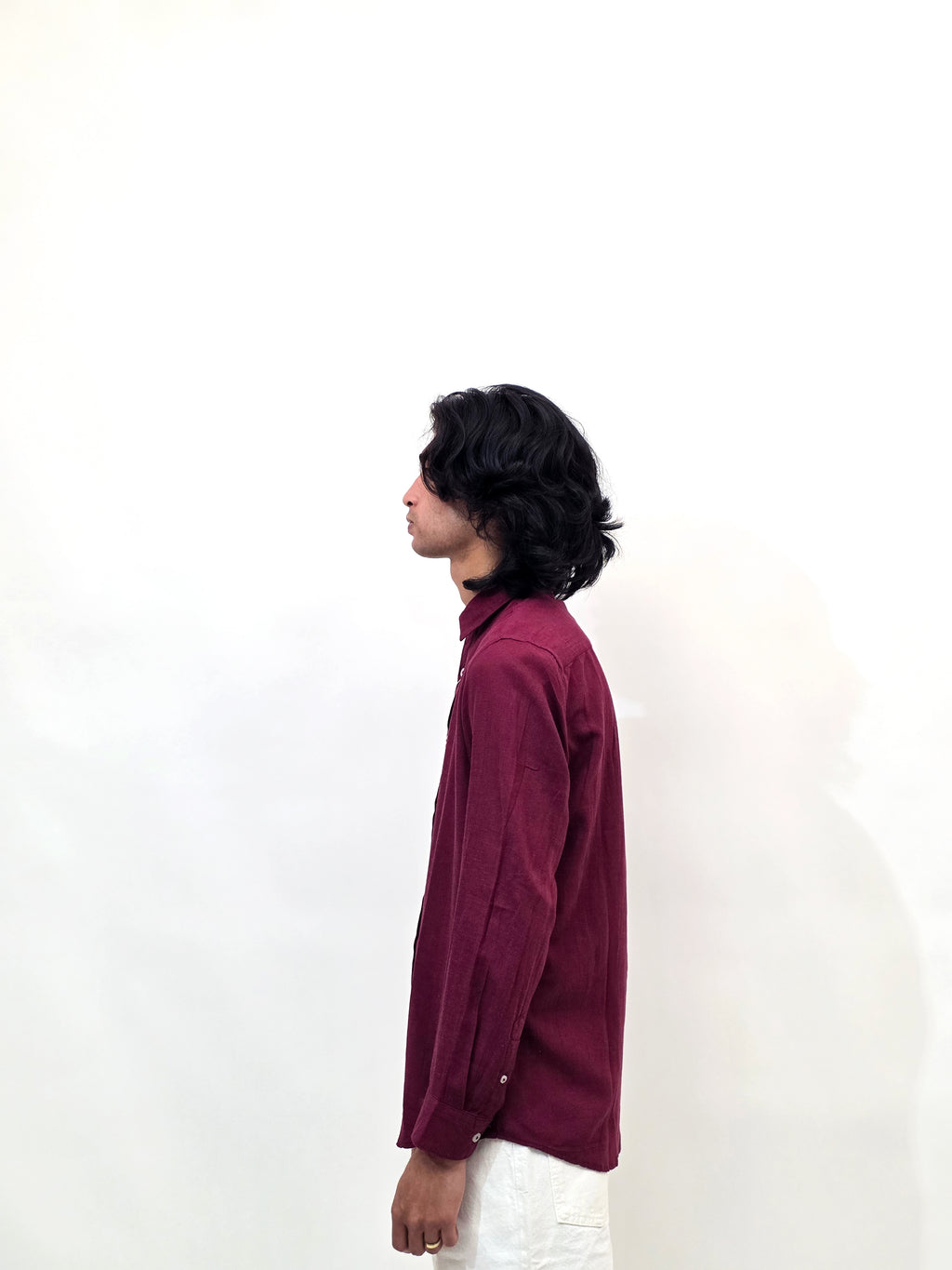 Dredge Linen Burgundy Shirt
