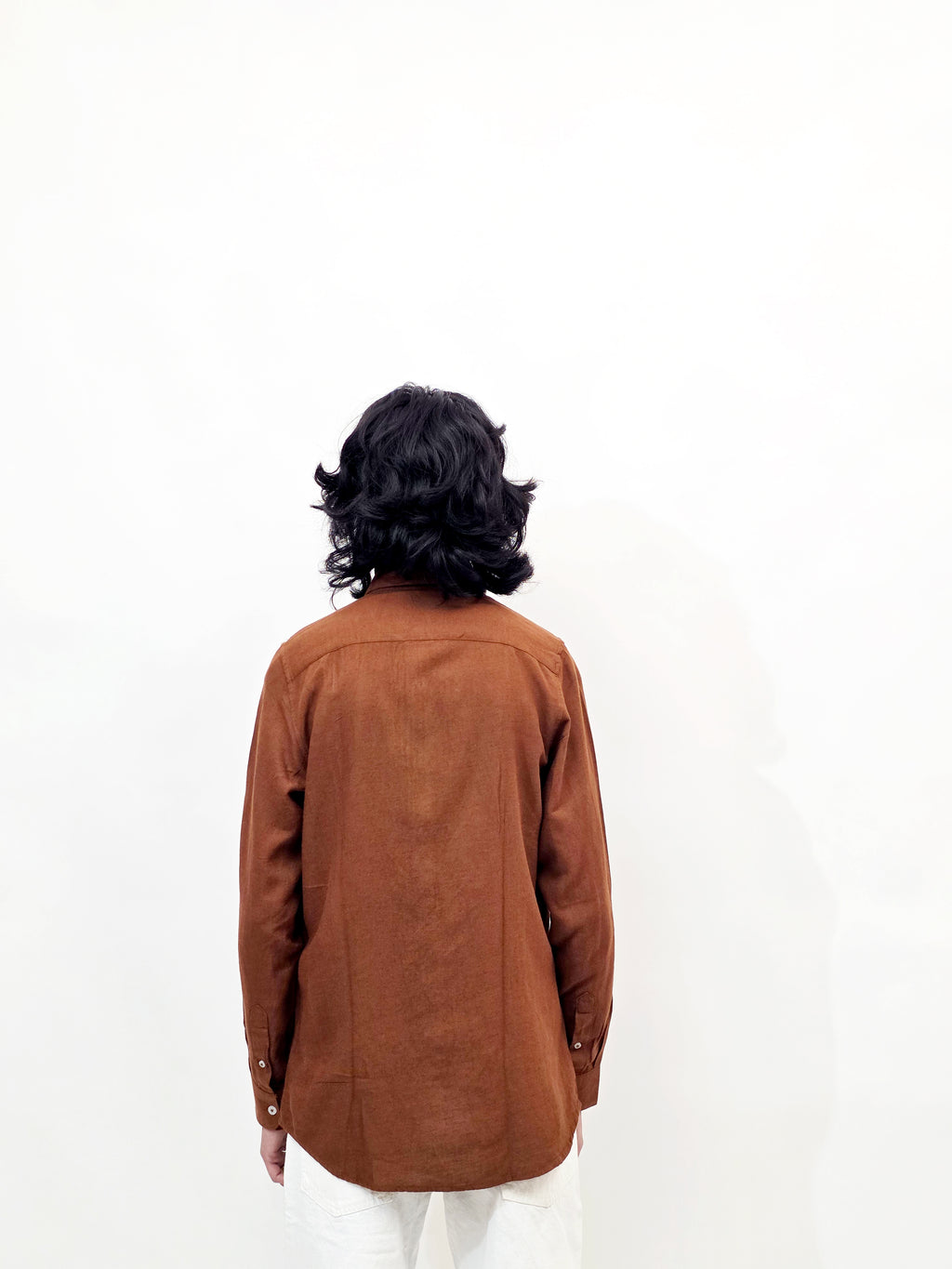 Dredge Linen Rust Brown Shirt