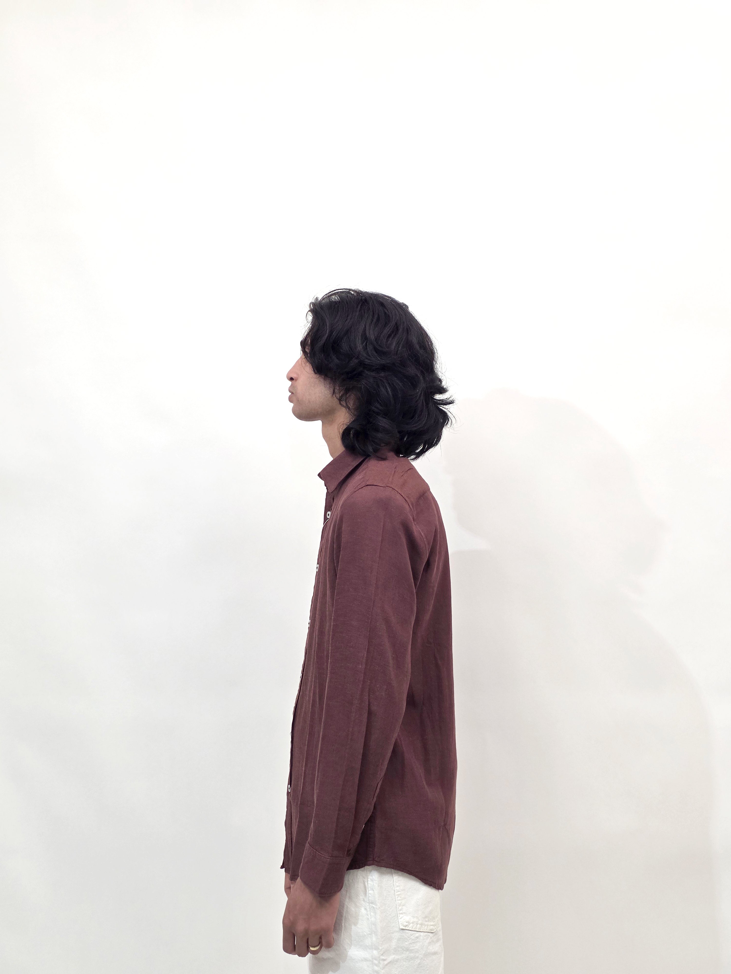 Dredge Linen Brick Red Shirt