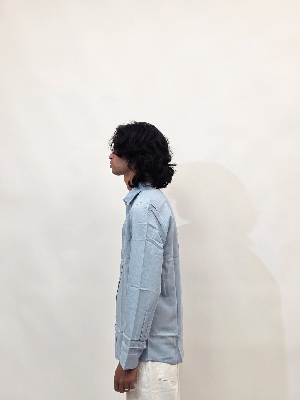 Dredge Linen Sky Blue Shirt