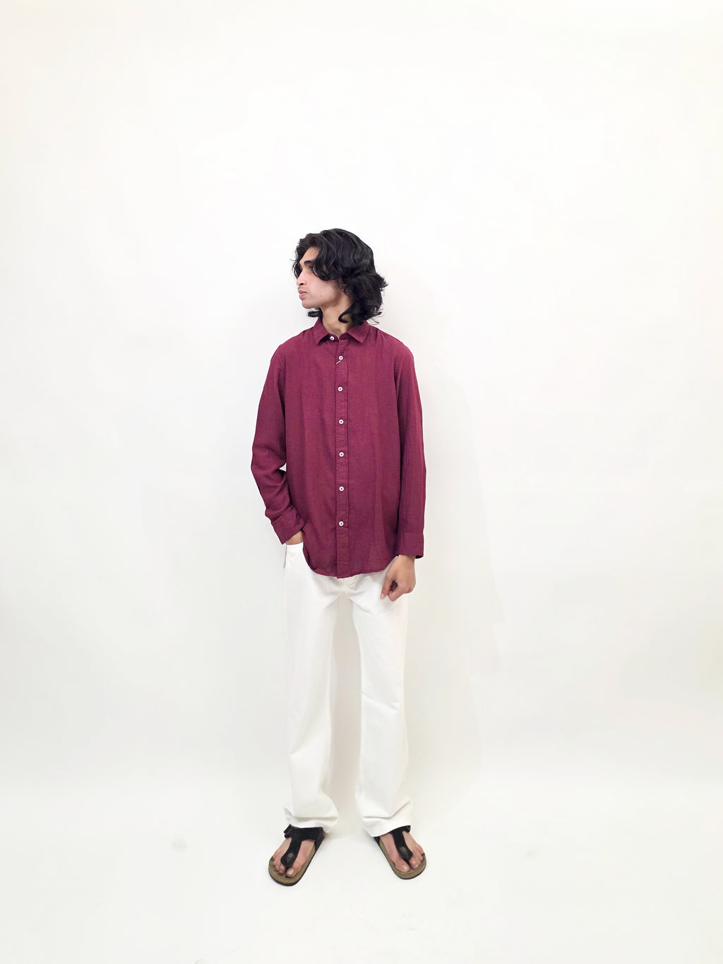 Dredge Linen Burgundy Shirt