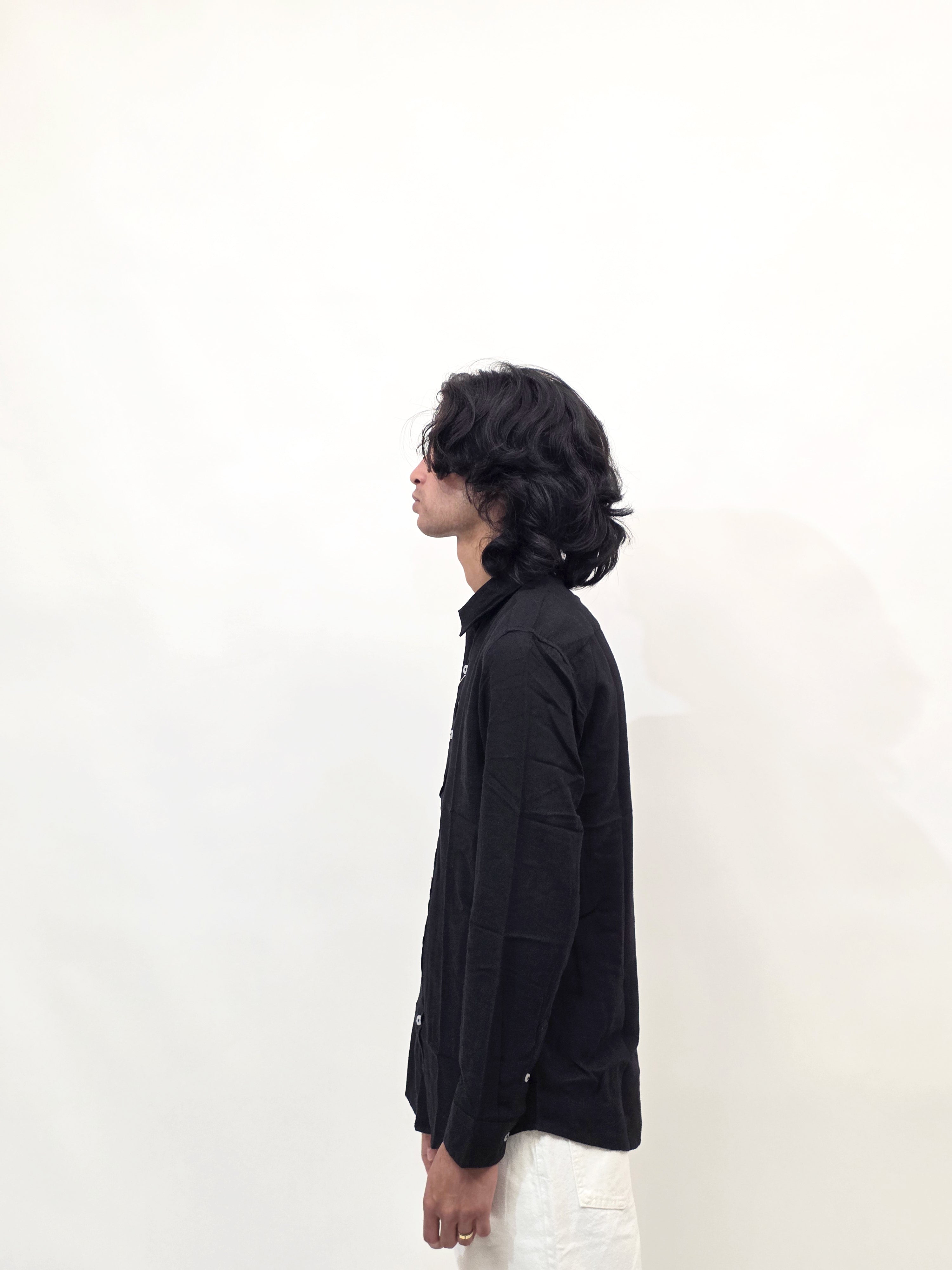 Dredge Linen Black Shirt